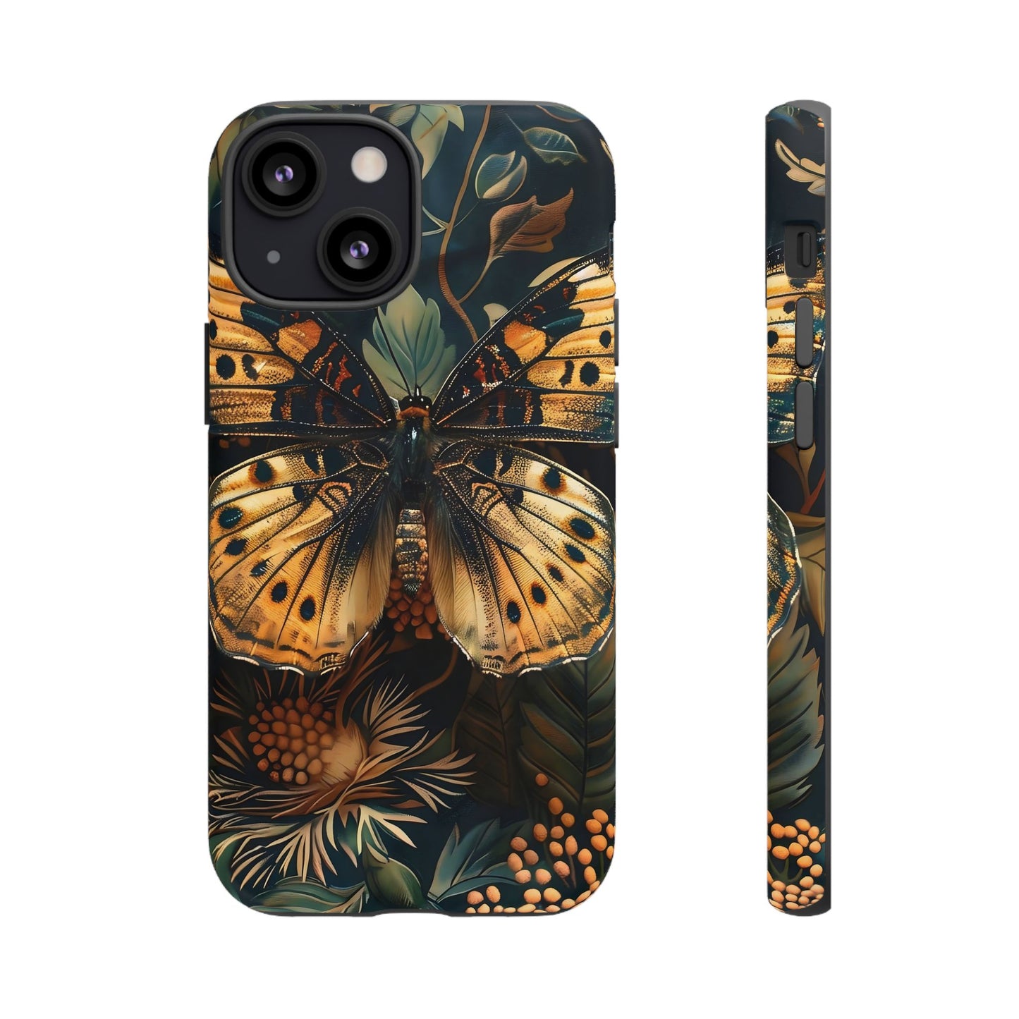 Butterfly Floral Phone Case, Tough Cases, Protective Cover, Unique Gift, Nature Lover, Art Print, Spring Decor