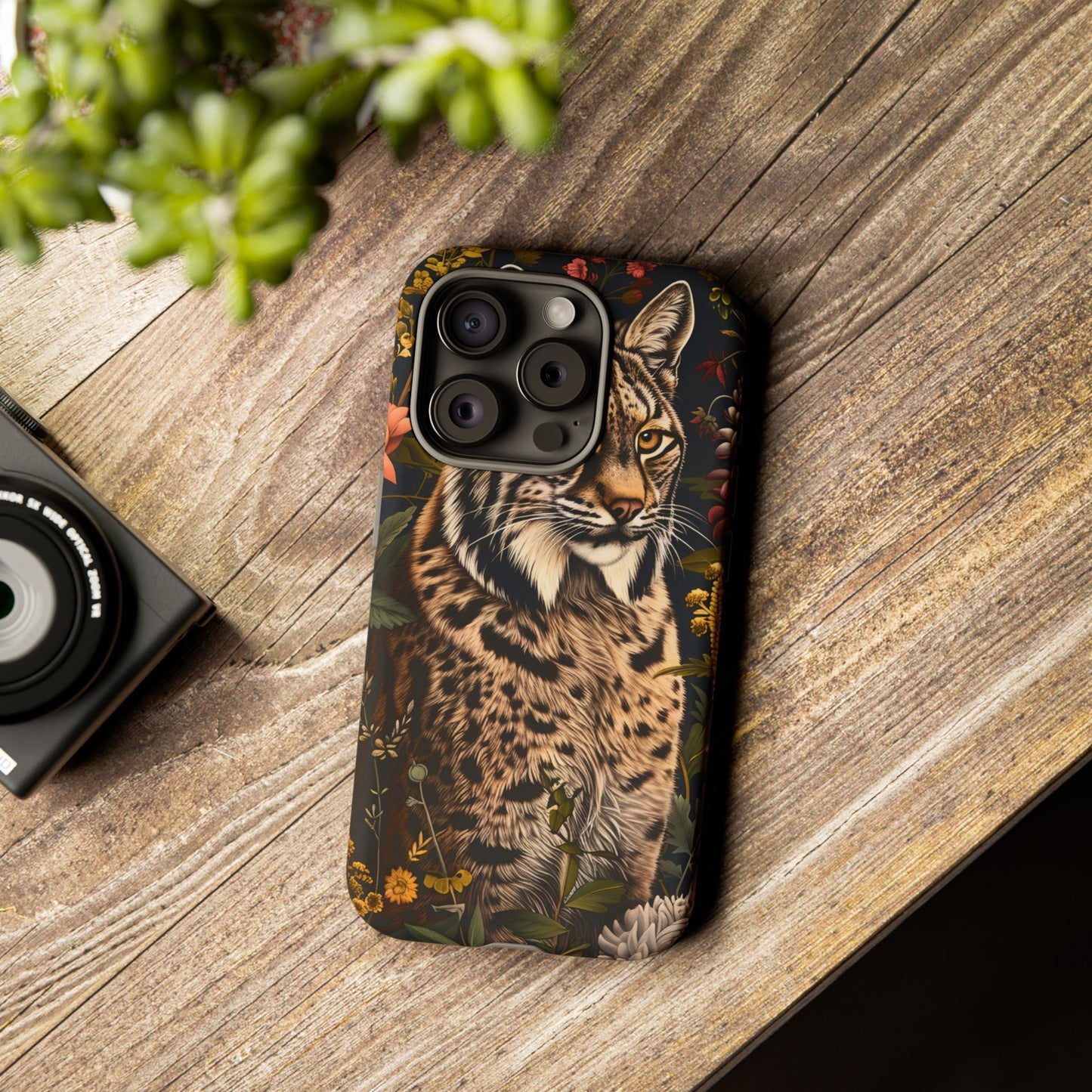 Wildlife Phone Case with Lynx Design, Tough Cases, Animal Lovers Gift, Nature Inspired Accessories, Unique Tech Protection