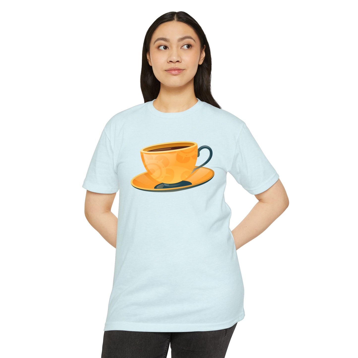 Unisex CVC Jersey T-shirt - Elegant British Tea Cup - Classic Tea Time Style