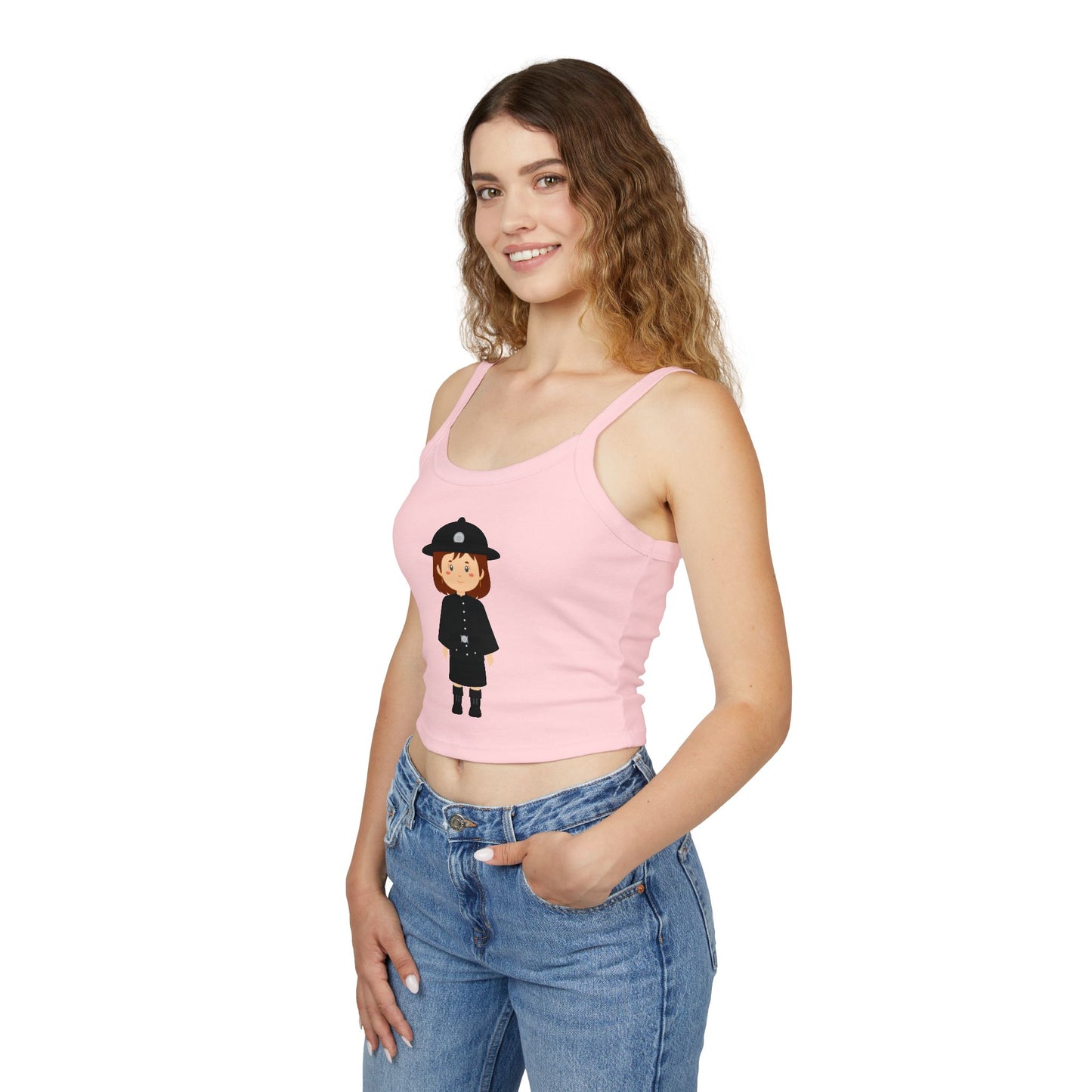 Women's Spaghetti Strap Tank Top - British Soldier - Classic Military Elegance and Honor