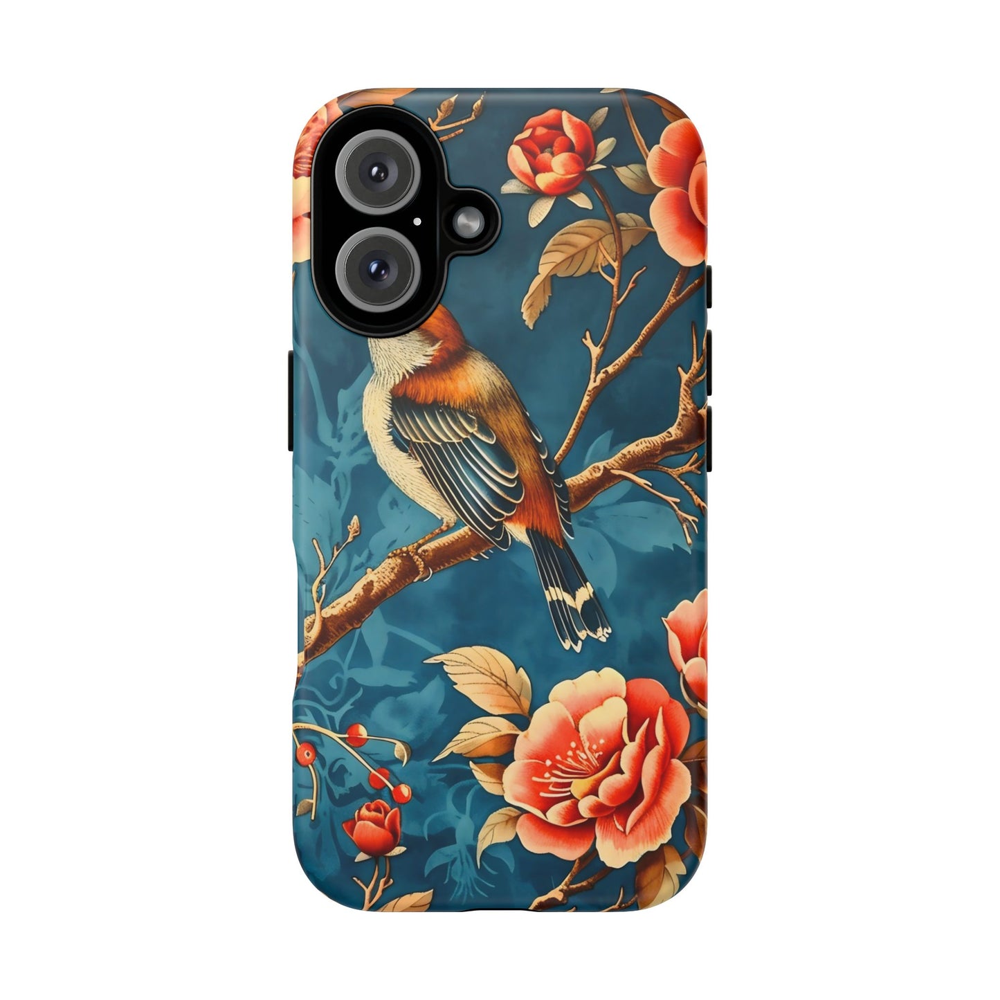 Bird & Floral Phone Case, Tough Cases for Nature Lovers, Gift for Her, Customizable Design, Vibrant Tech Accessories