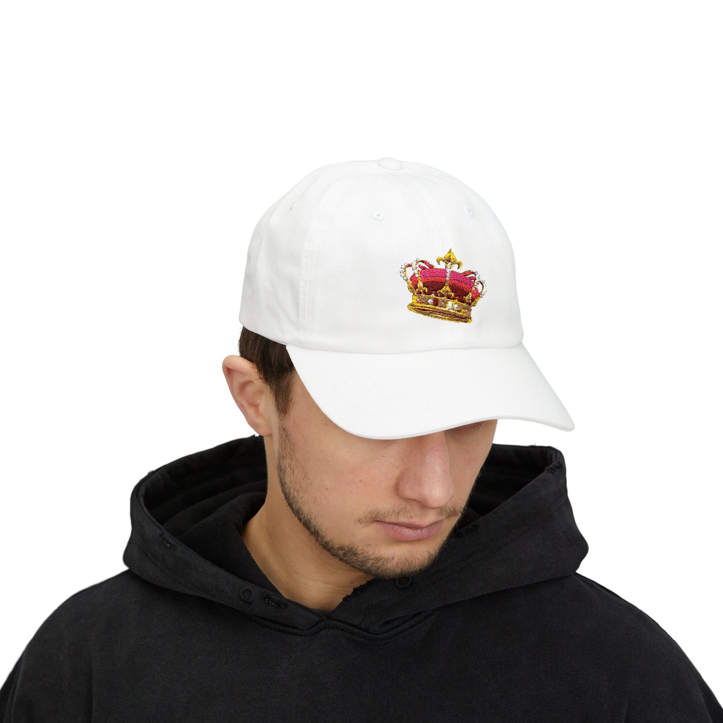Crown Emblem Classic Dad Cap | Adjustable Hat for Dads, Father's Day Gift, Casual Wear, Trendy Accessories, Summer Style