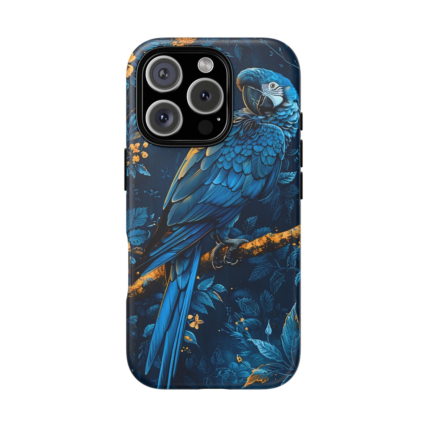 Tough Cases - Vibrant Blue Parrot Phone Case, Tropical Bird Phone Cover, Nature Lover Gift, Eco-Friendly Accessories, Unique Wildlife Decor