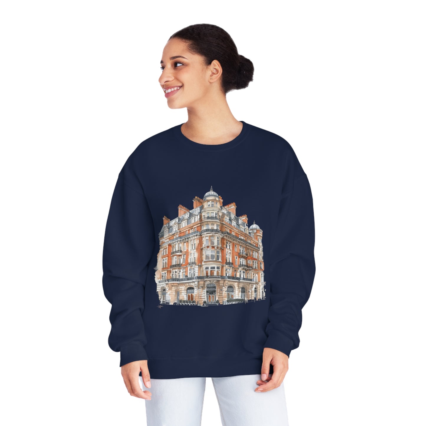 Unisex NuBlend® Crewneck Sweatshirt - Classic British Architecture - Elegant Historic Building