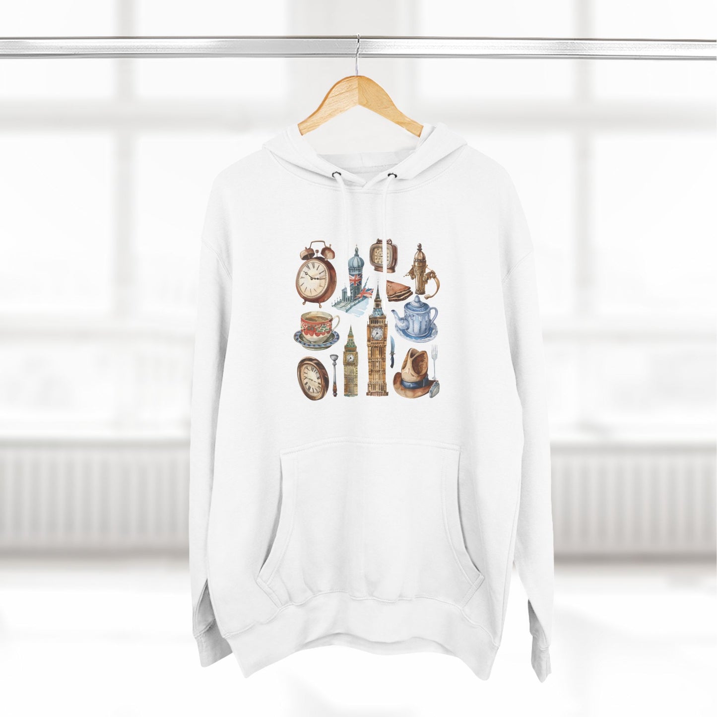 Vintage England Iconic Three-Panel Fleece Hoodie