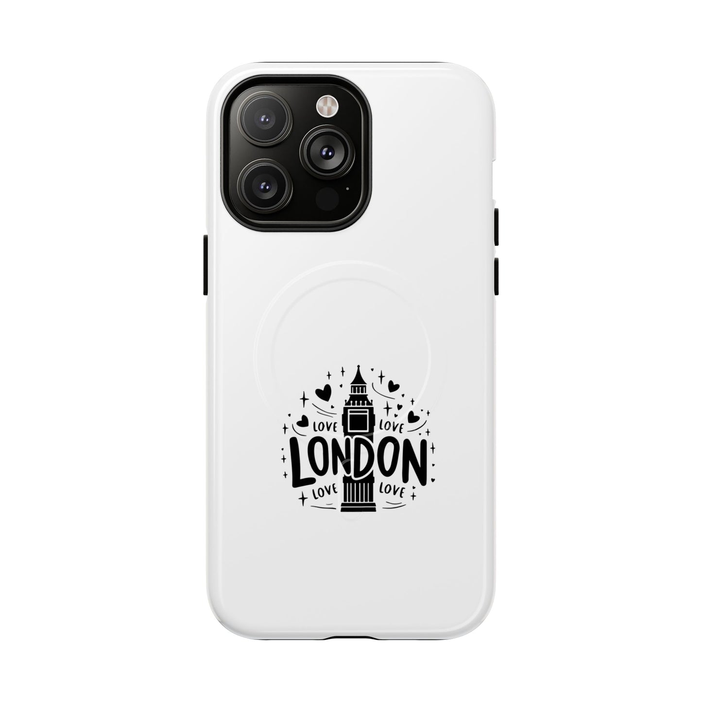 London Love Tough Magnetic Phone Cases, Durable Phone Cover, Travel Gift, London Souvenir, Protective Phone Case