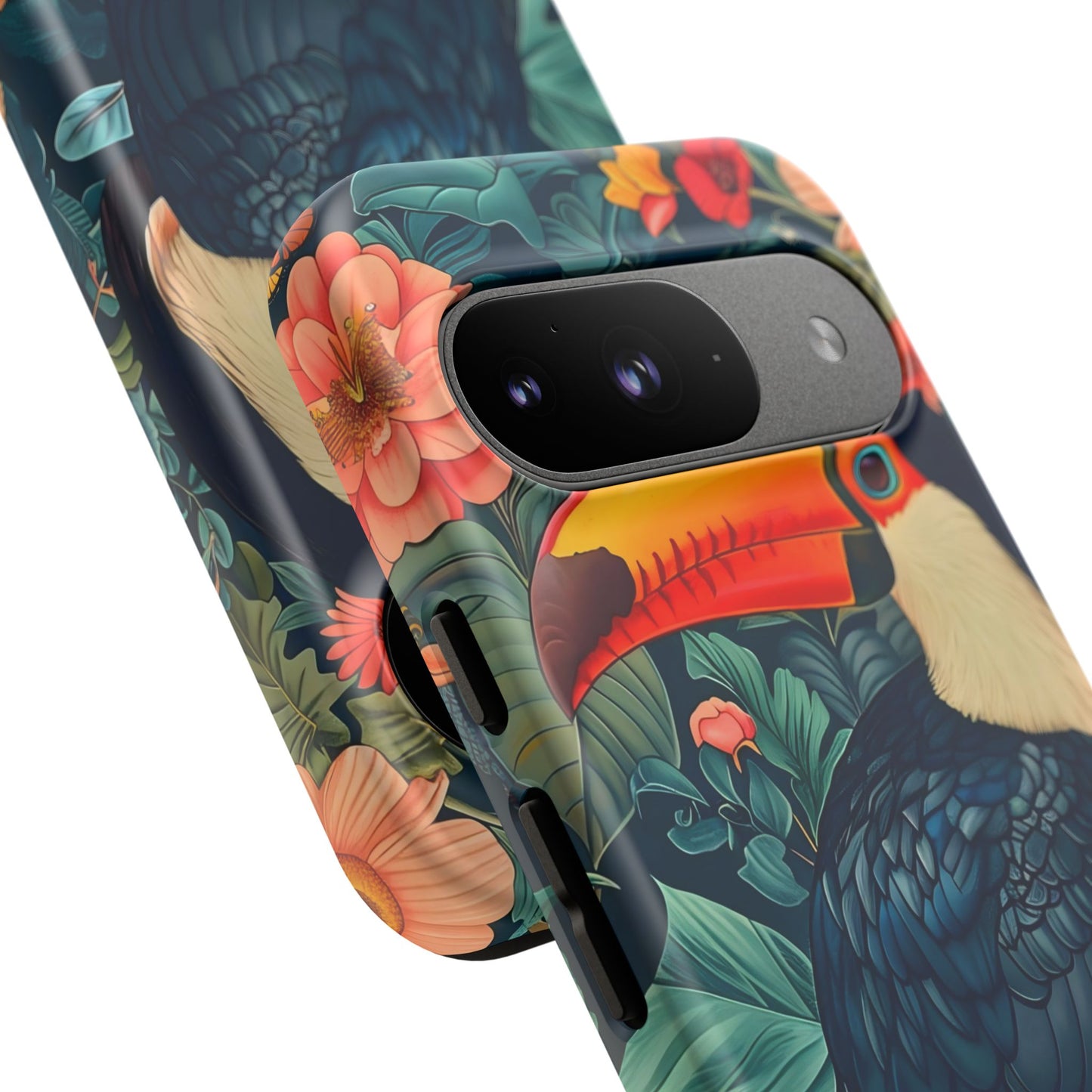 Tropical Toucan Phone Case - Cute Animal Design, Nature Lover Gift, Floral Pattern, Bird Lover Accessory, Summer Vibes