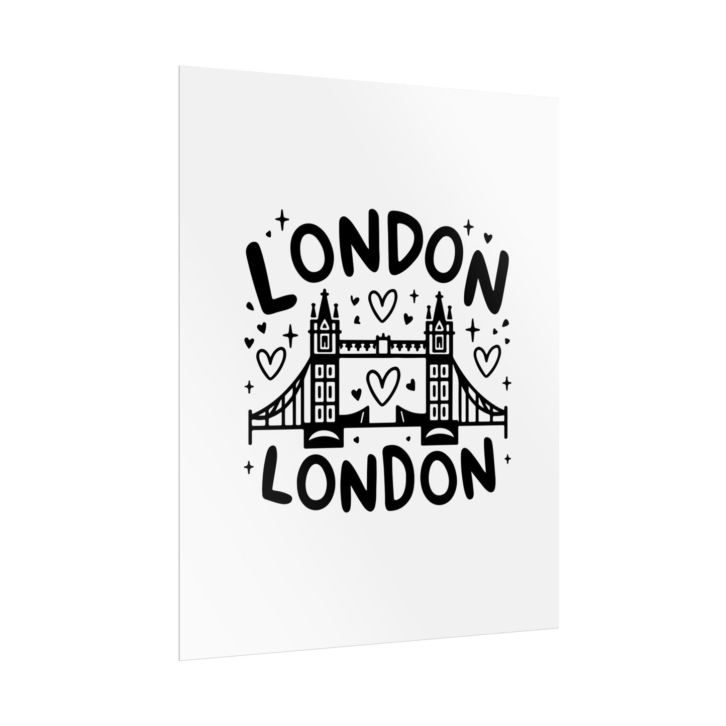 Charming London Rolled Poster for Home Decor, Wall Art, Travel Gift, Office Wall Decor, London Themed Decoration