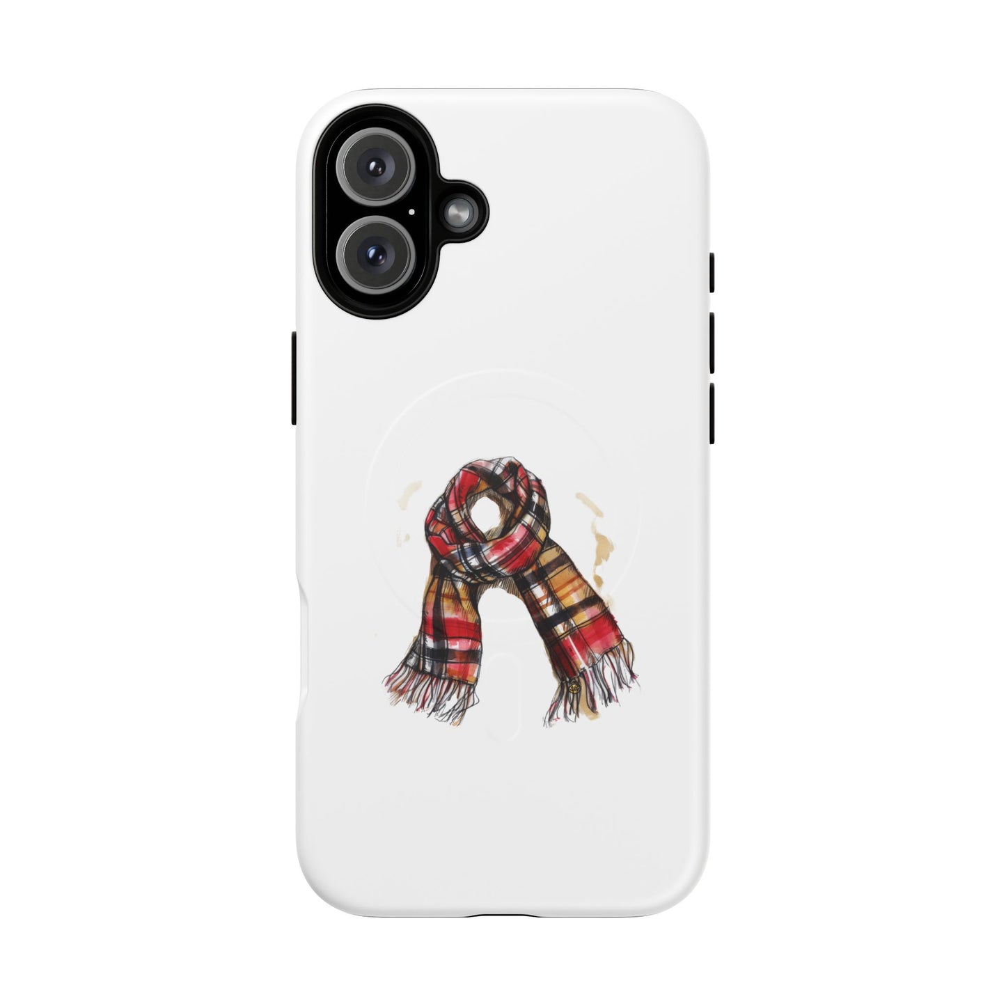 Stylish Tough Magnetic Phone Case - Fall Plaid Scarf Design, iPhone Accessories, Gift for Her, Cozy Autumn Decor, Seasonal Fashion