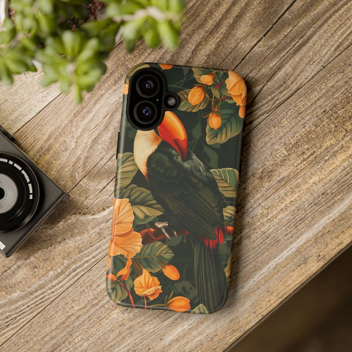 Tropical Toucan Phone Case, Exotic Bird Cover, Nature Lover Gift, Eco-Friendly Design, Customizable Tech Accessory