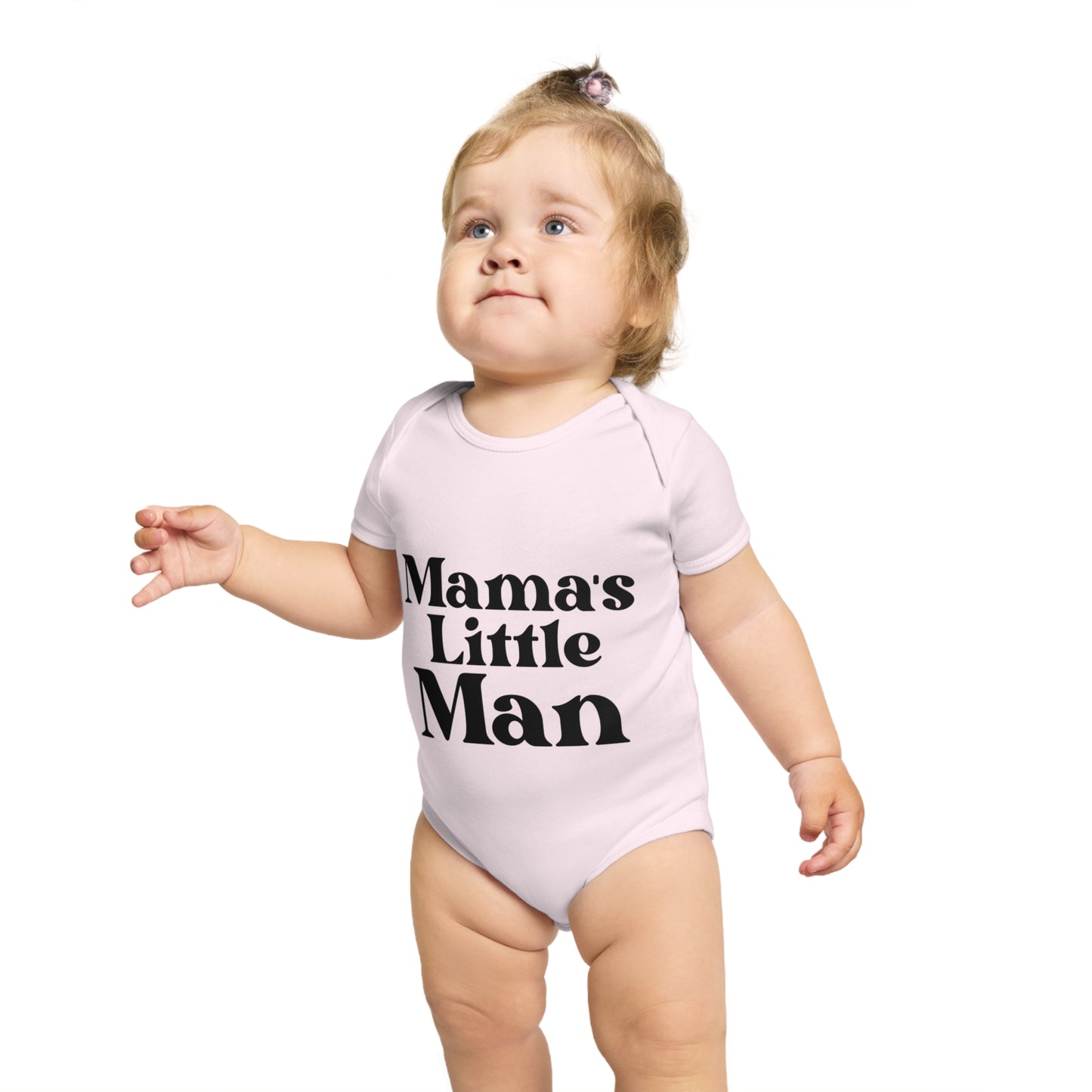 Mama's Little Man Short Sleeve Baby Bodysuit - Perfect for Newborns & Infants