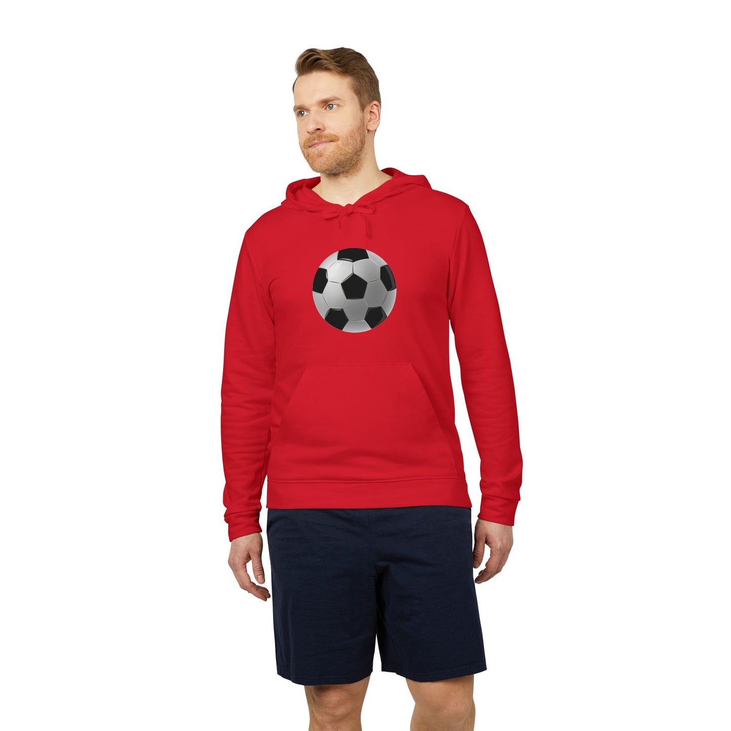adidas Unisex Fleece Hoodie - Dynamic Football Design - Sports Passion and Energy