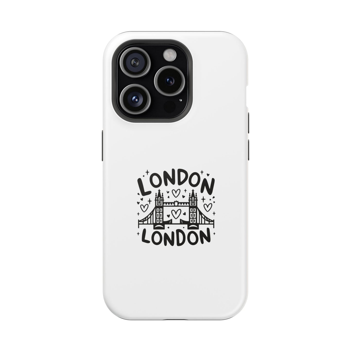 London-Themed Magnetic Phone Case, Cute Phone Cover, Trendy Gift for Travelers, City Lovers, Unique Accessory for iPhone