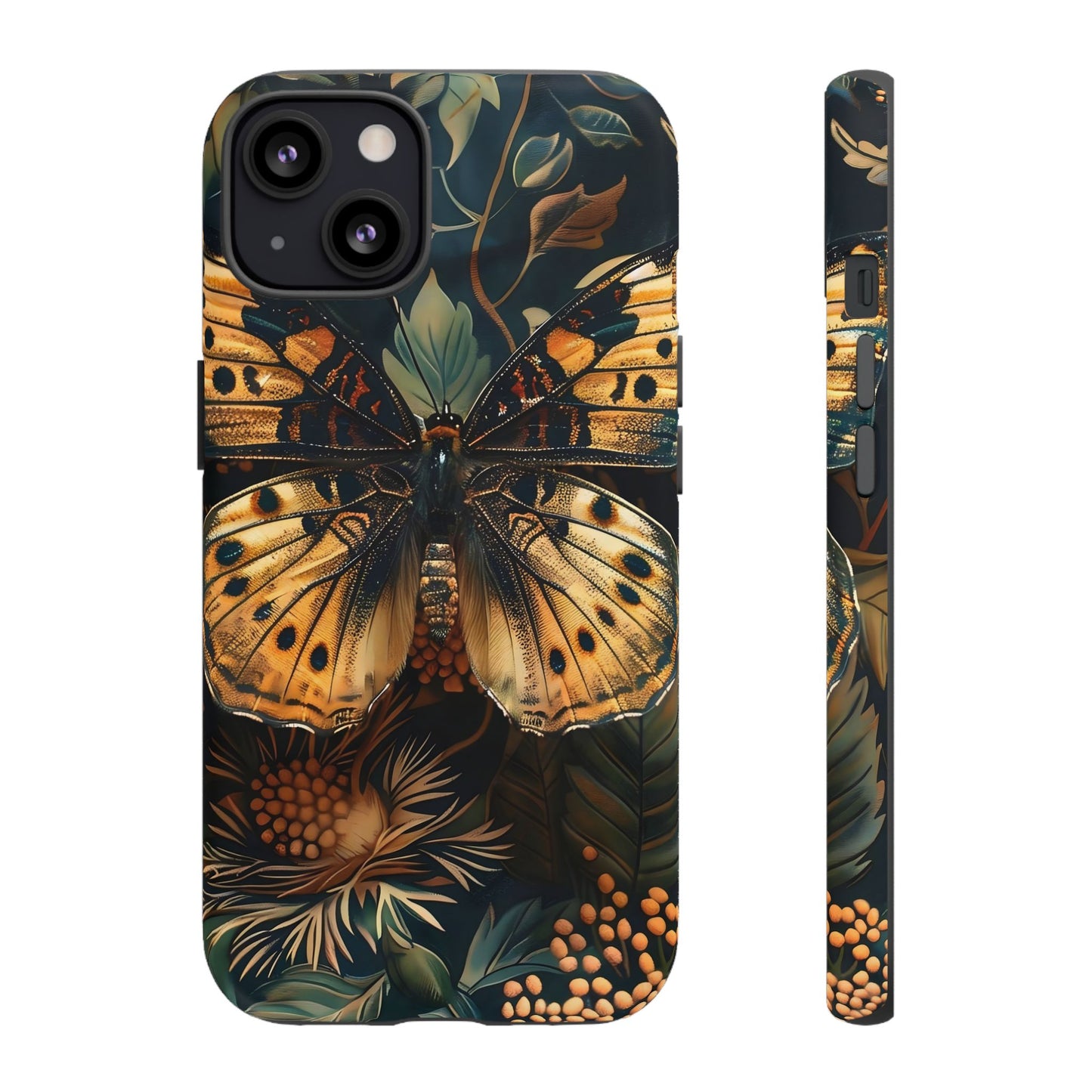 Butterfly Floral Phone Case, Tough Cases, Protective Cover, Unique Gift, Nature Lover, Art Print, Spring Decor