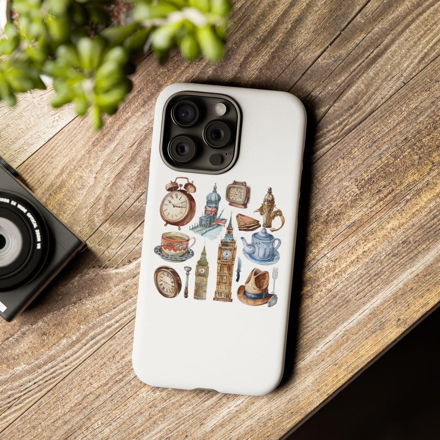 Vintage Illustrative Phone Case, Whimsical Tough Phone Cover, Gifts for Her, Unique Cell Phone Accessory