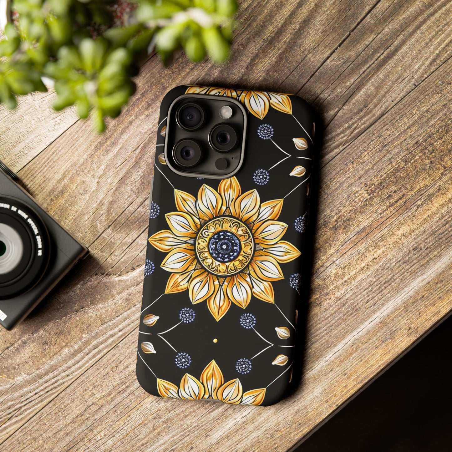 Floral Phone Case with Mandala Design, Tough Cases for iPhone & Samsung, Boho Style, Gift for Her, Unique Accessories