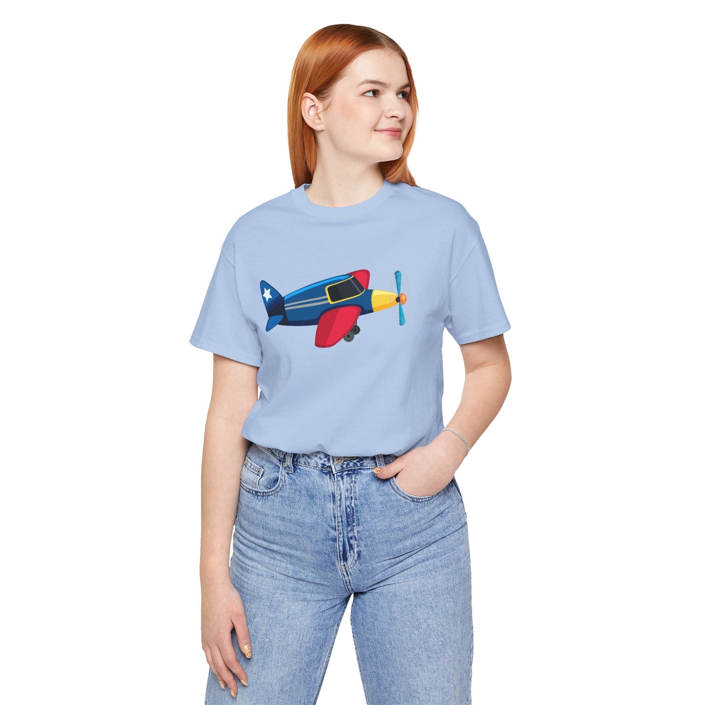 Unisex Jersey Short Sleeve Tee - Vintage Airplane Illustration - Retro Aviation Design