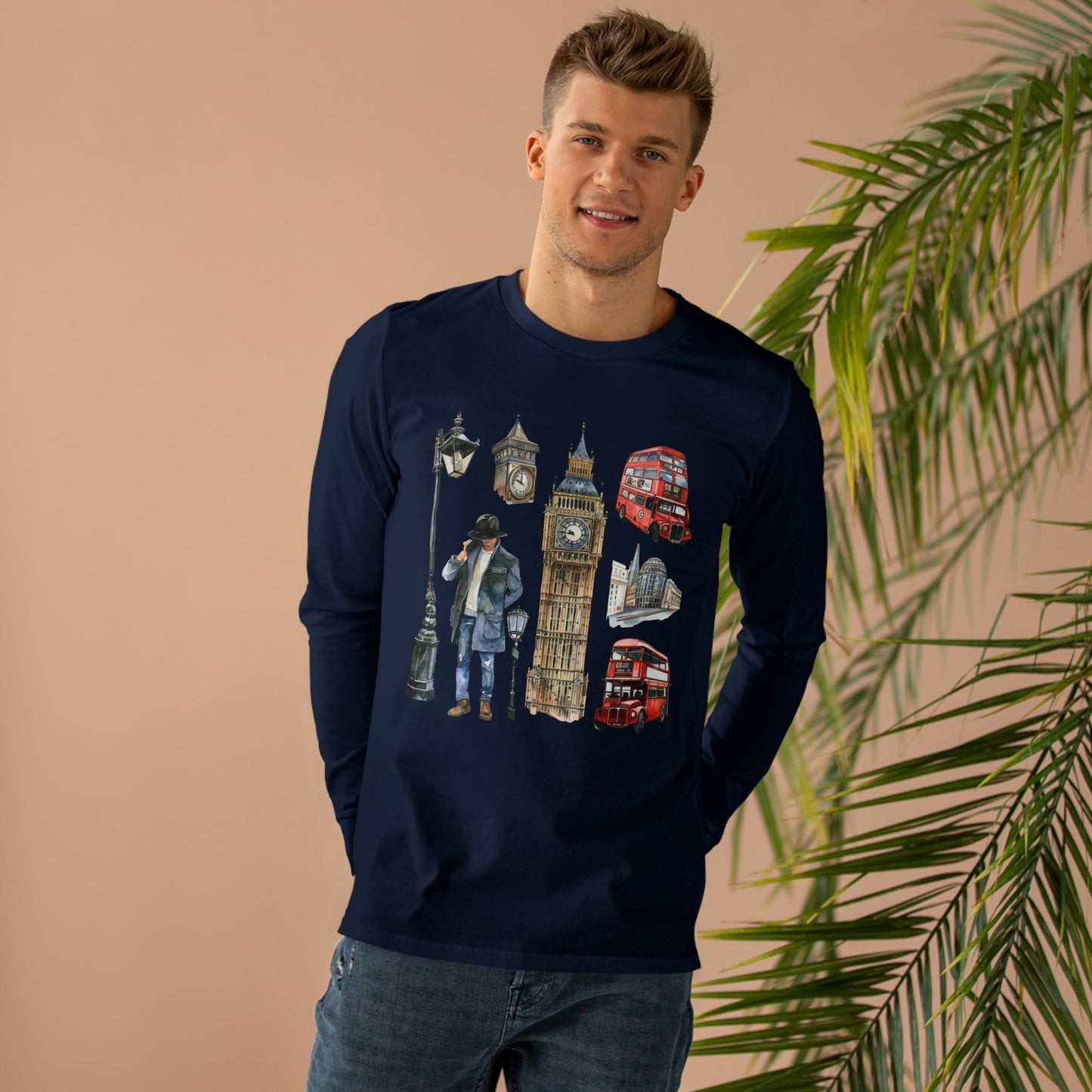 Men’s Base Longsleeve Tee - Vintage England Icons