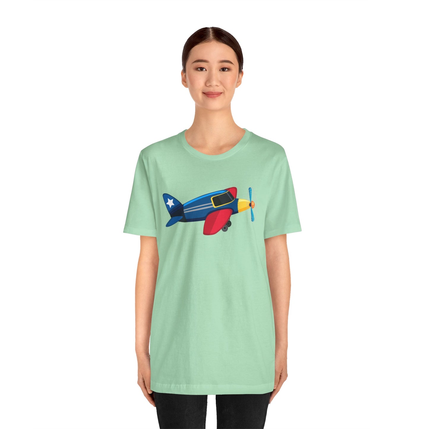 Unisex Jersey Short Sleeve Tee - Vintage Airplane Illustration - Retro Aviation Design