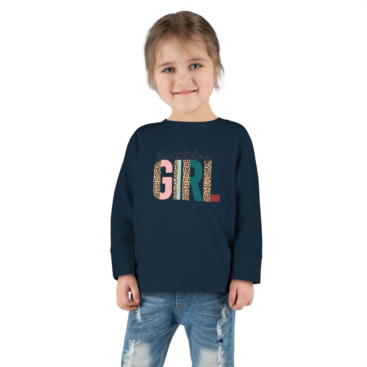 Birthday Girl Toddler Long Sleeve Tee - Cute Party Shirt for Little Ones