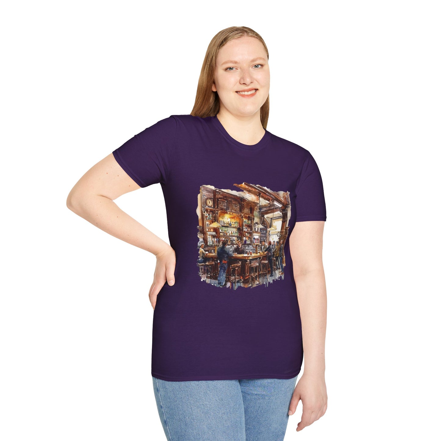 Unisex Softstyle T-Shirt - The Cozy Pub Experience