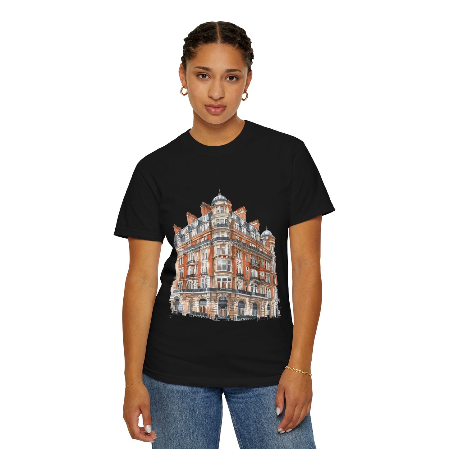 Unisex Garment-Dyed T-shirt - Vintage British Historic Building