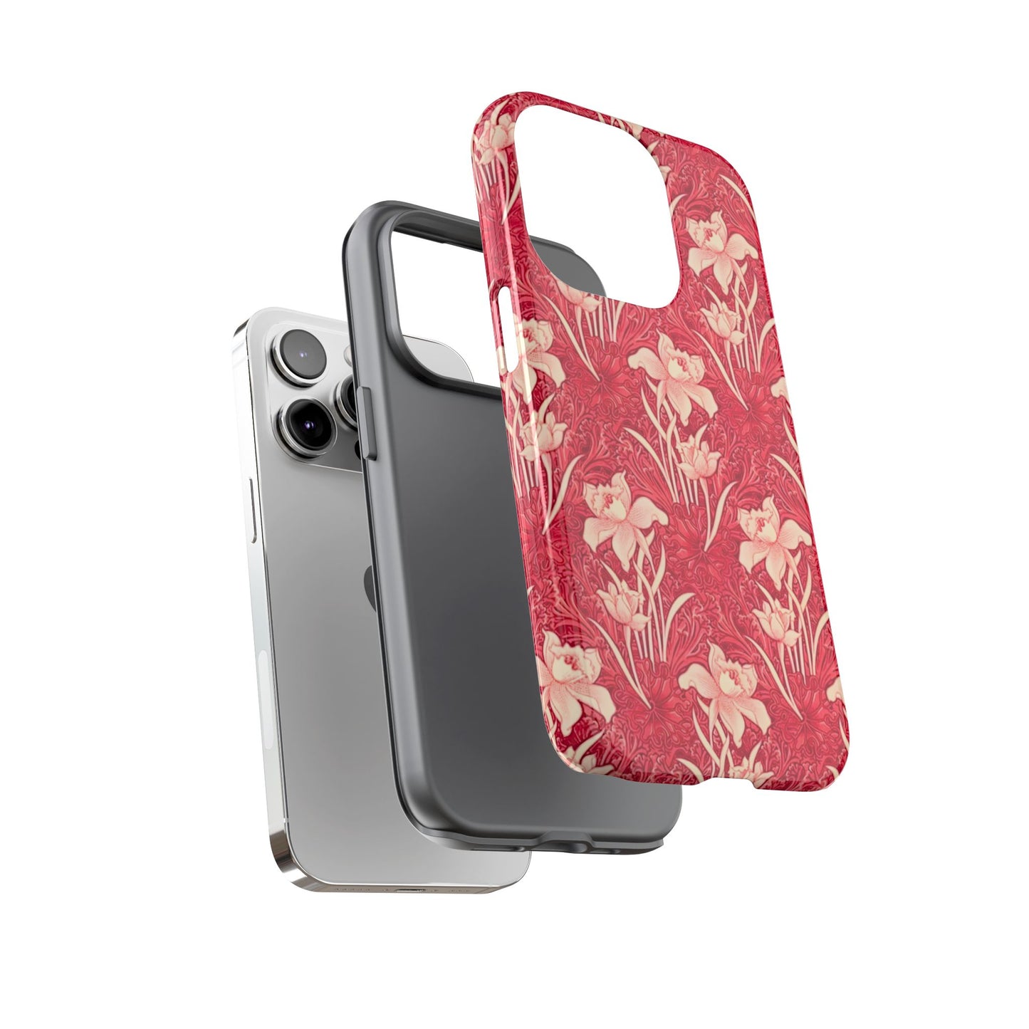 Floral Tough Phone Case - Durable, Stylish Accessory, Perfect Gift for Her, Floral Pattern, Customizable, Ideal for Daily Use
