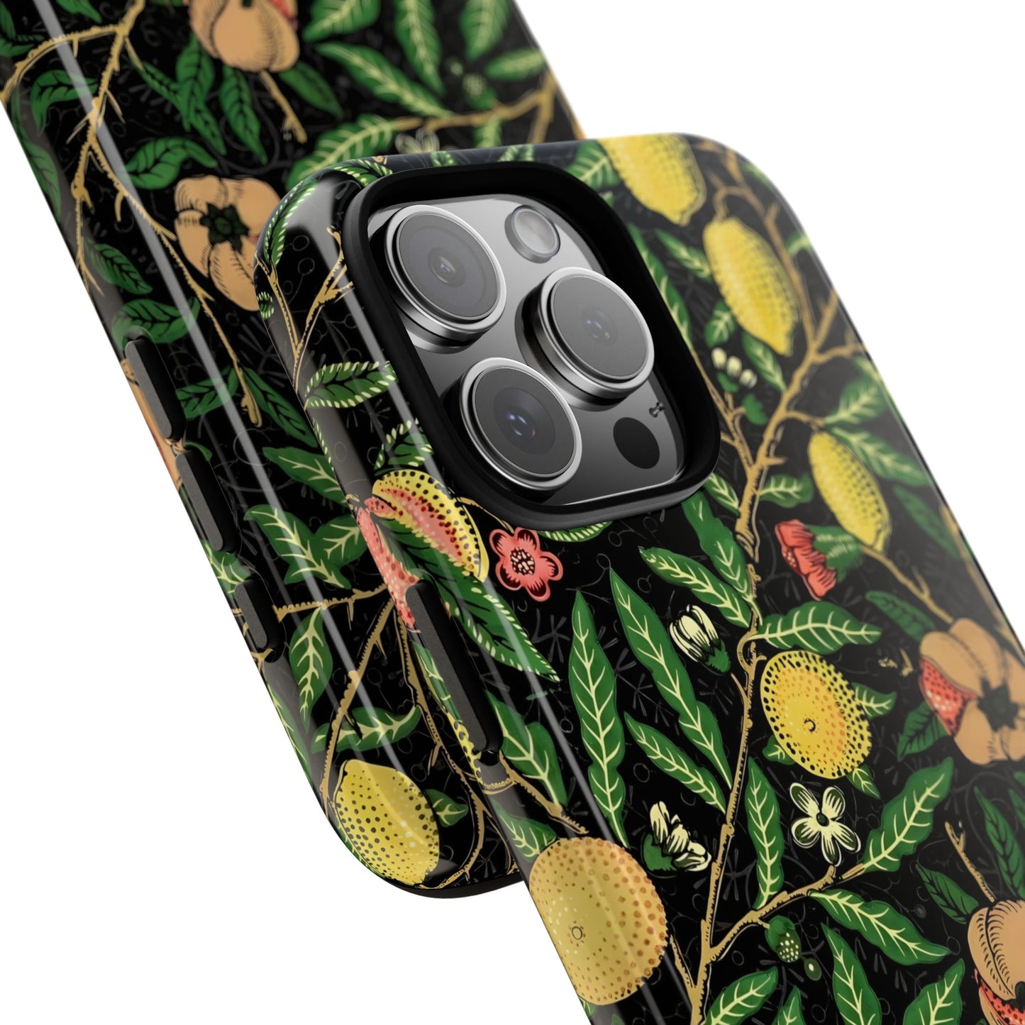 Tough Cases Phone Case, Floral Phone Cover, Tough Phone Protection, Gift for Plant Lovers, Black Background, Eco-Friendly Design