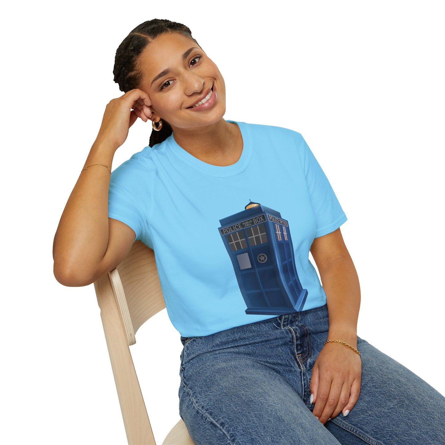 Unisex Softstyle T-Shirt - British Police Public Call Box - Iconic TARDIS