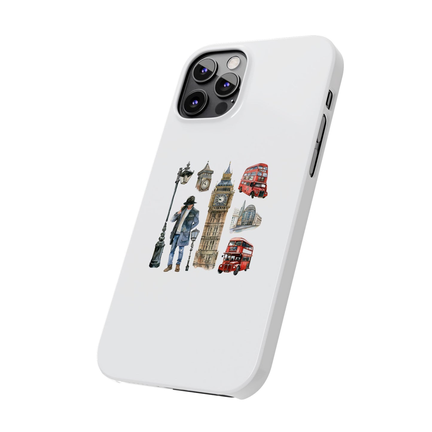 London-Themed Slim Phone Cases, Stylish Tech Accessories, Gifts for Travelers, Unique Mobile Covers, Trendy Phone Protection