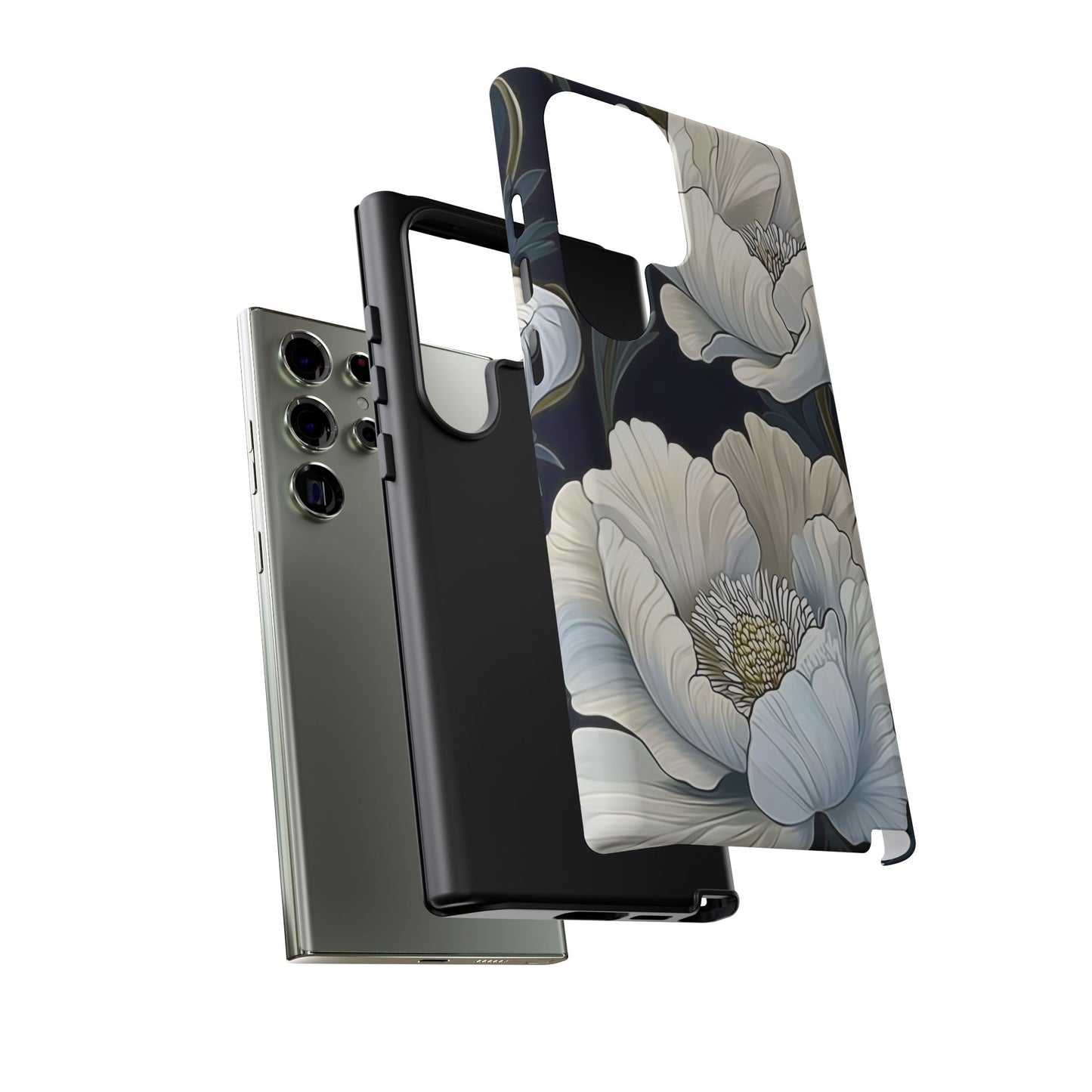Floral Phone Case, Tough Cases for Women, Stylish Phone Cover, Floral Design Phone Protector, Nature Inspired Tech Accessories