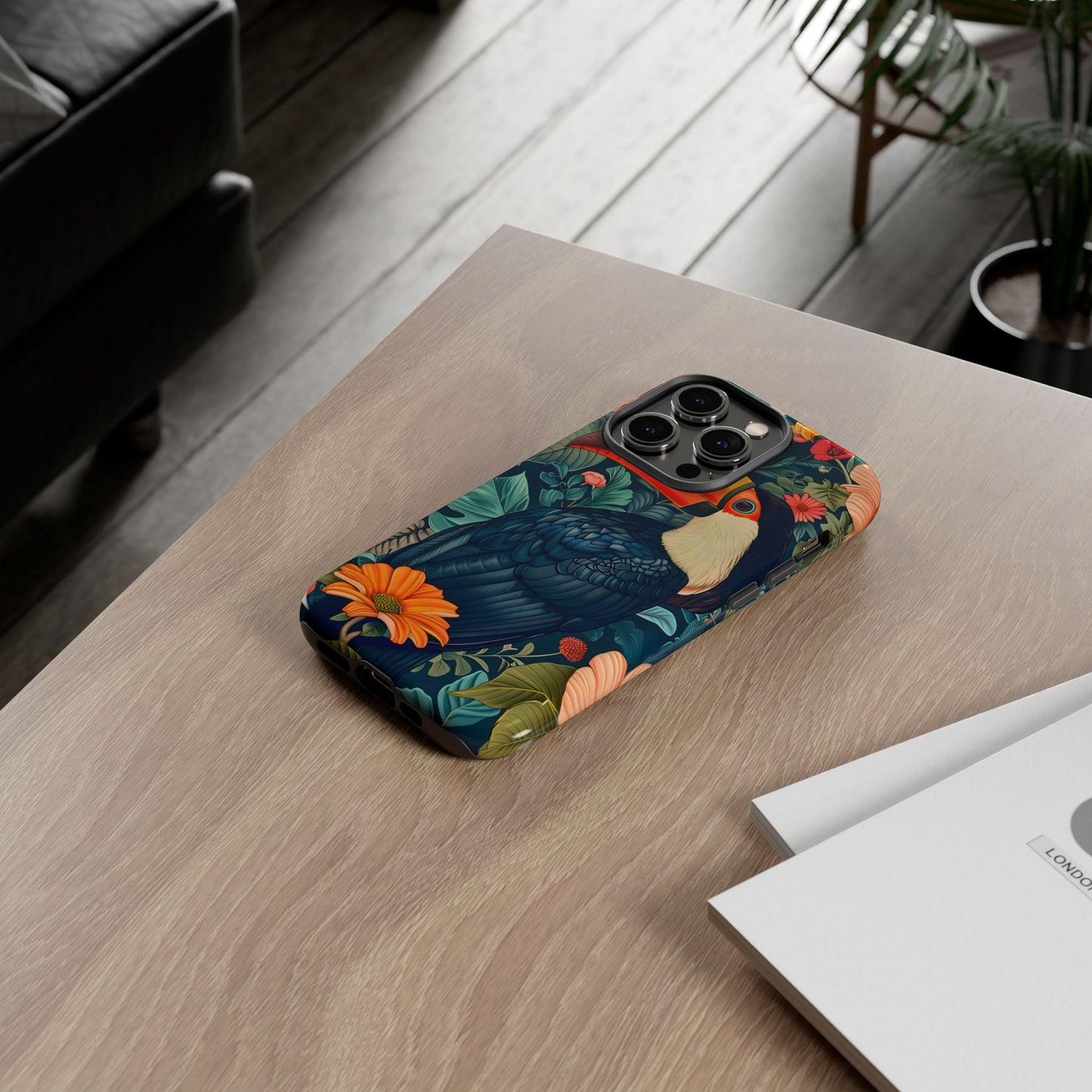 Tropical Toucan Phone Case - Cute Animal Design, Nature Lover Gift, Floral Pattern, Bird Lover Accessory, Summer Vibes