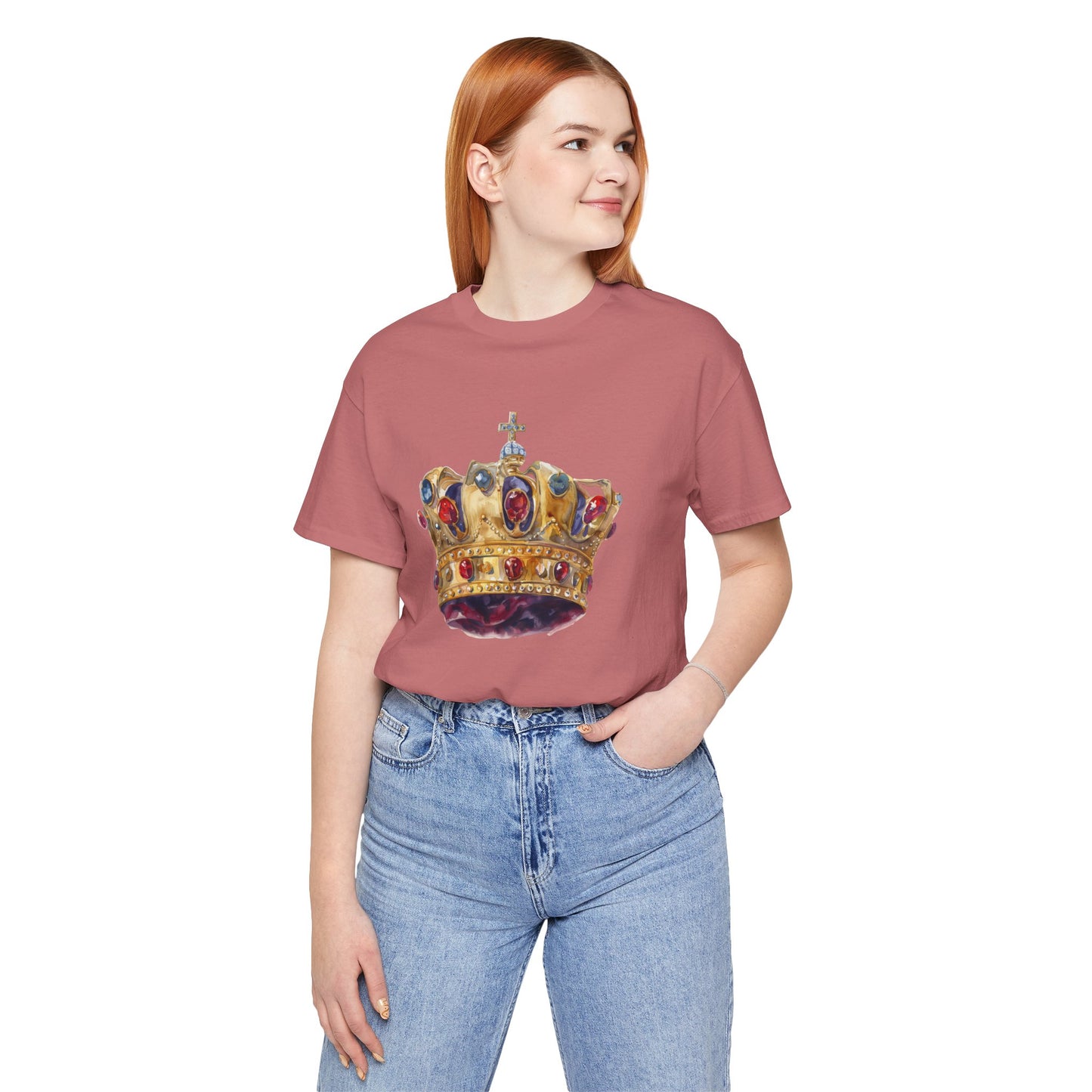 Unisex Jersey Short Sleeve Tee - British Royal Crown Design