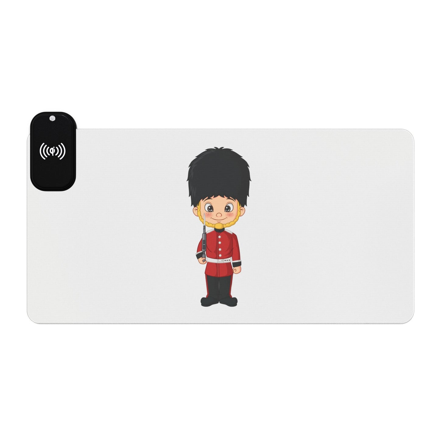 British Queen’s Guard (Child Style) - LED Gaming Mouse Pad with Wireless Charging, Cartoon Guard Design, Gaming Accessories, Office Decor, Gift for Gamers, Tech Gadgets
