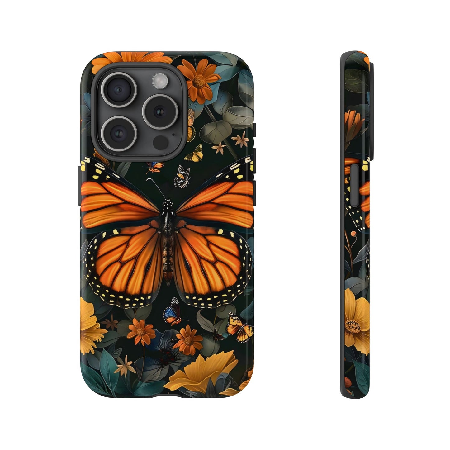 Monarch Butterfly Phone Case, Tough Cases, Nature Lover Gift, Floral Mobile Cover, Eco-Friendly Phone Accessory, Butterfly Design
