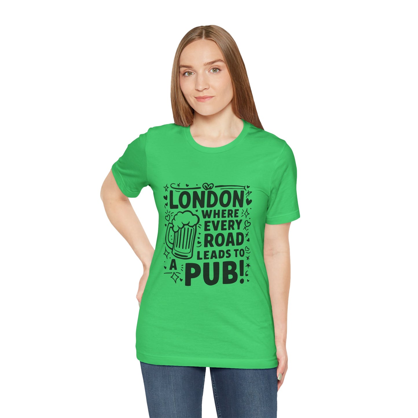 Unisex Jersey Short Sleeve Tee - London's Pub Leading Road