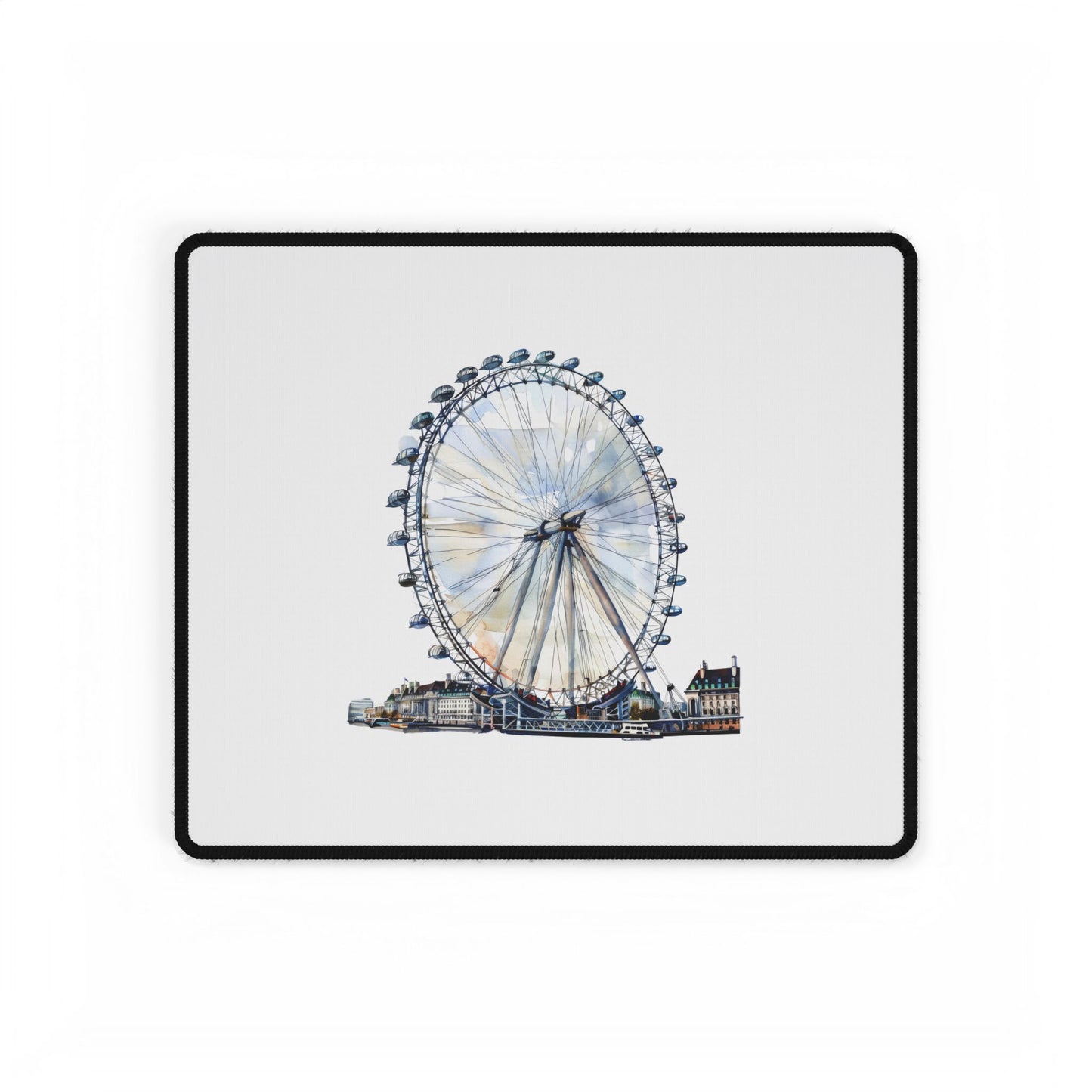Elegant Cityscape Desk Mat with London Eye Design - Office Decor, Gift for Professionals, Home Office Accessory