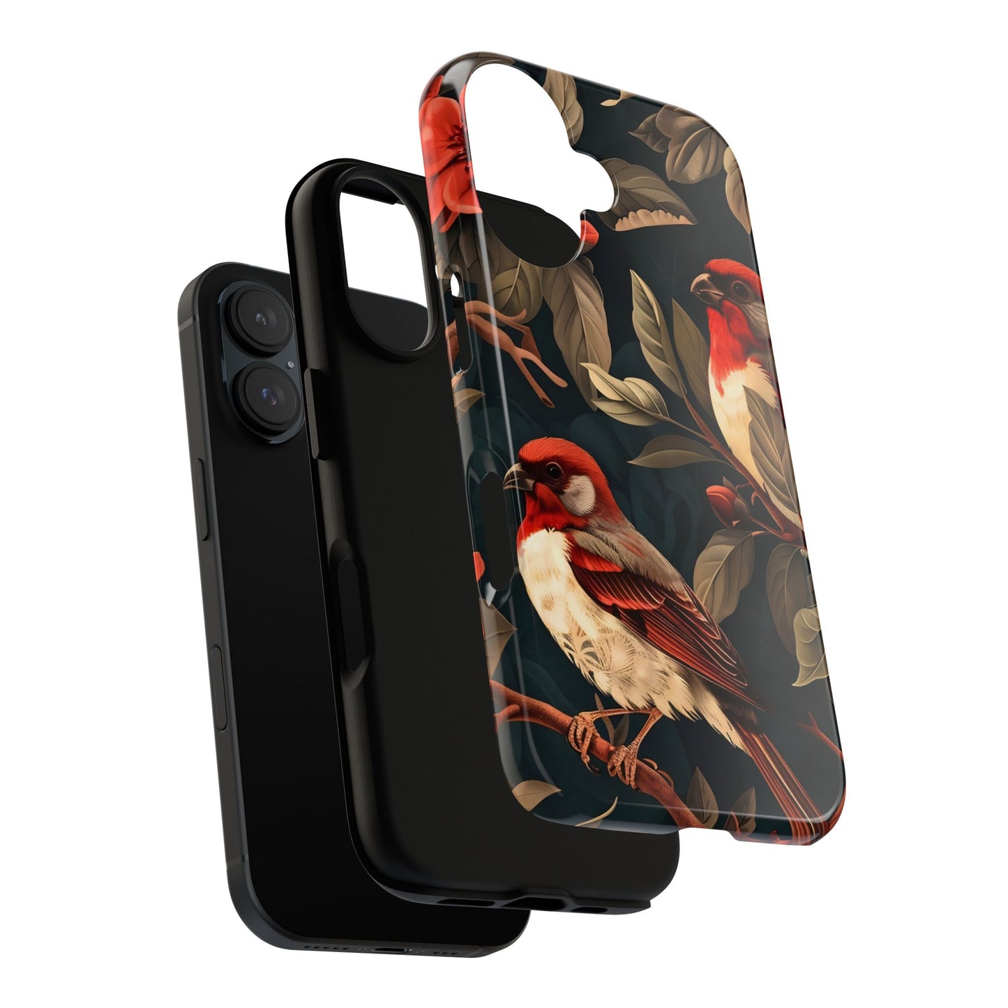 Elegant Bird Phone Case, Floral Tough Cases, Nature Lover Gift, Stylish Mobile Cover, Unique Phone Accessory