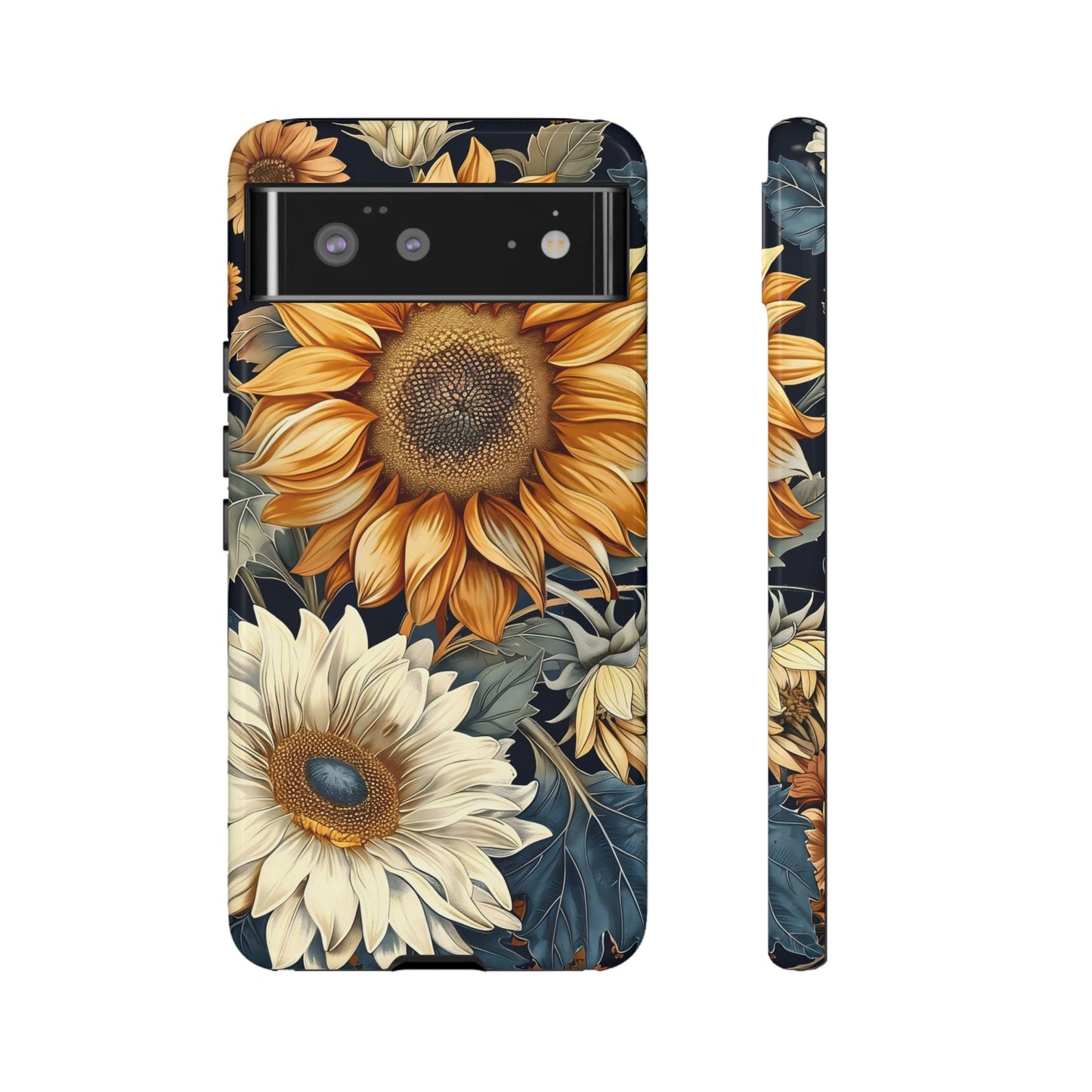 Sunflower Phone Case, Floral Tough Phone Cover, Gift for Nature Lovers, Phone Accessories, Sunflower Gifts