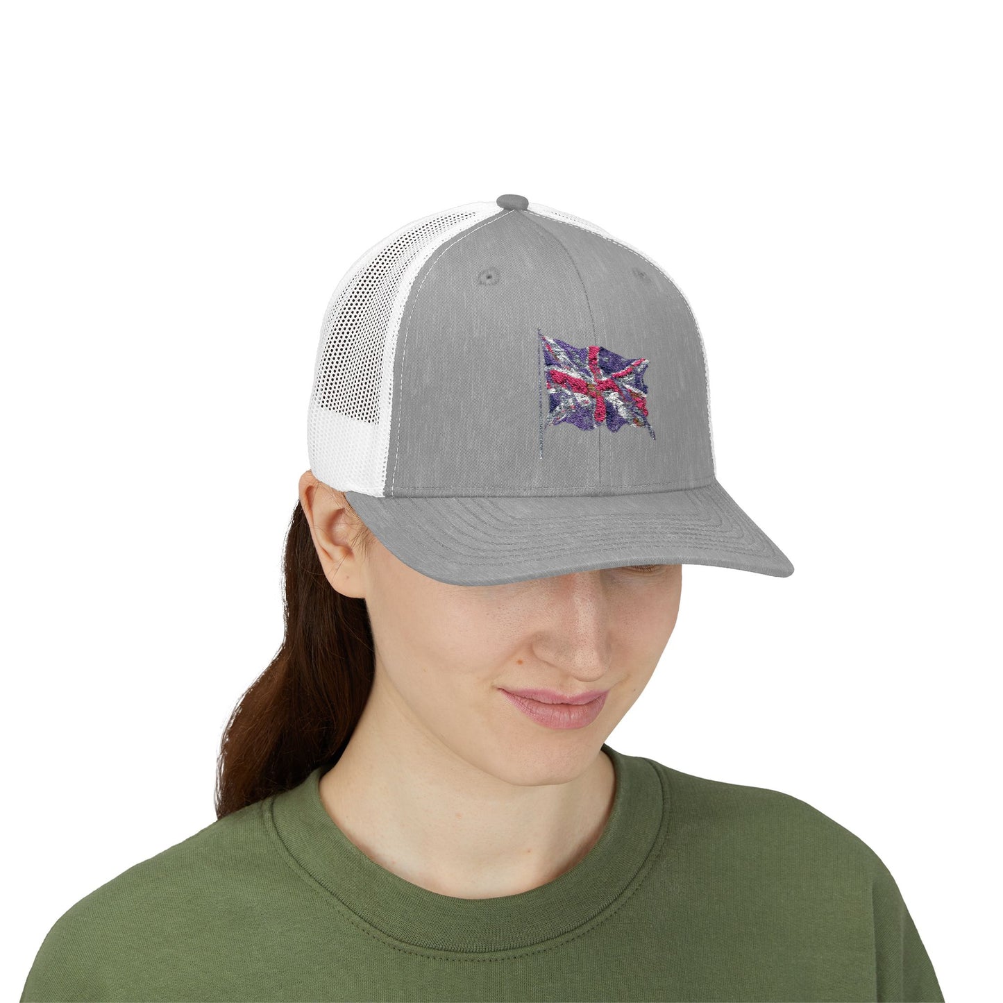 Stylish Union Jack Snapback Trucker Cap, Casual Headwear, Great for Festivals, UK Pride, Outdoor Events, Gifts for Him/Her