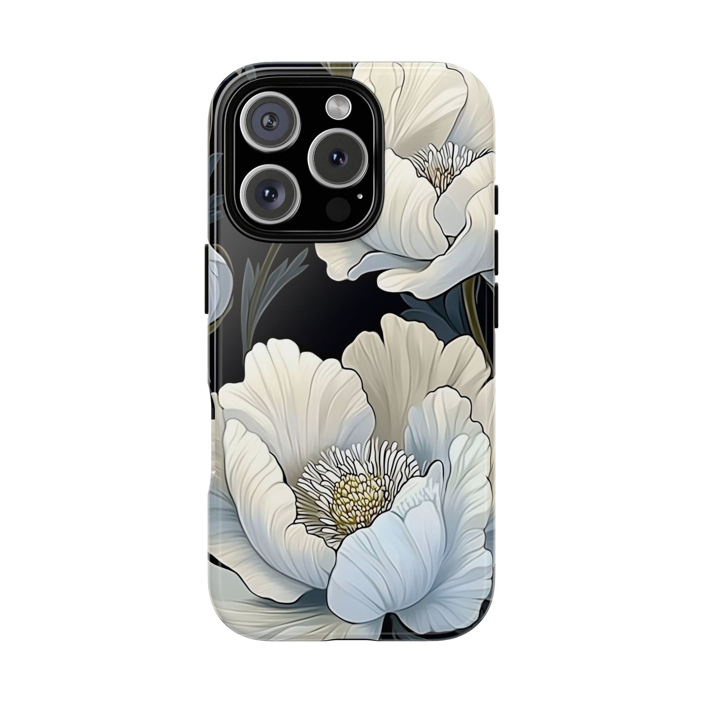 Floral Phone Case, Tough Cases for Women, Stylish Phone Cover, Floral Design Phone Protector, Nature Inspired Tech Accessories