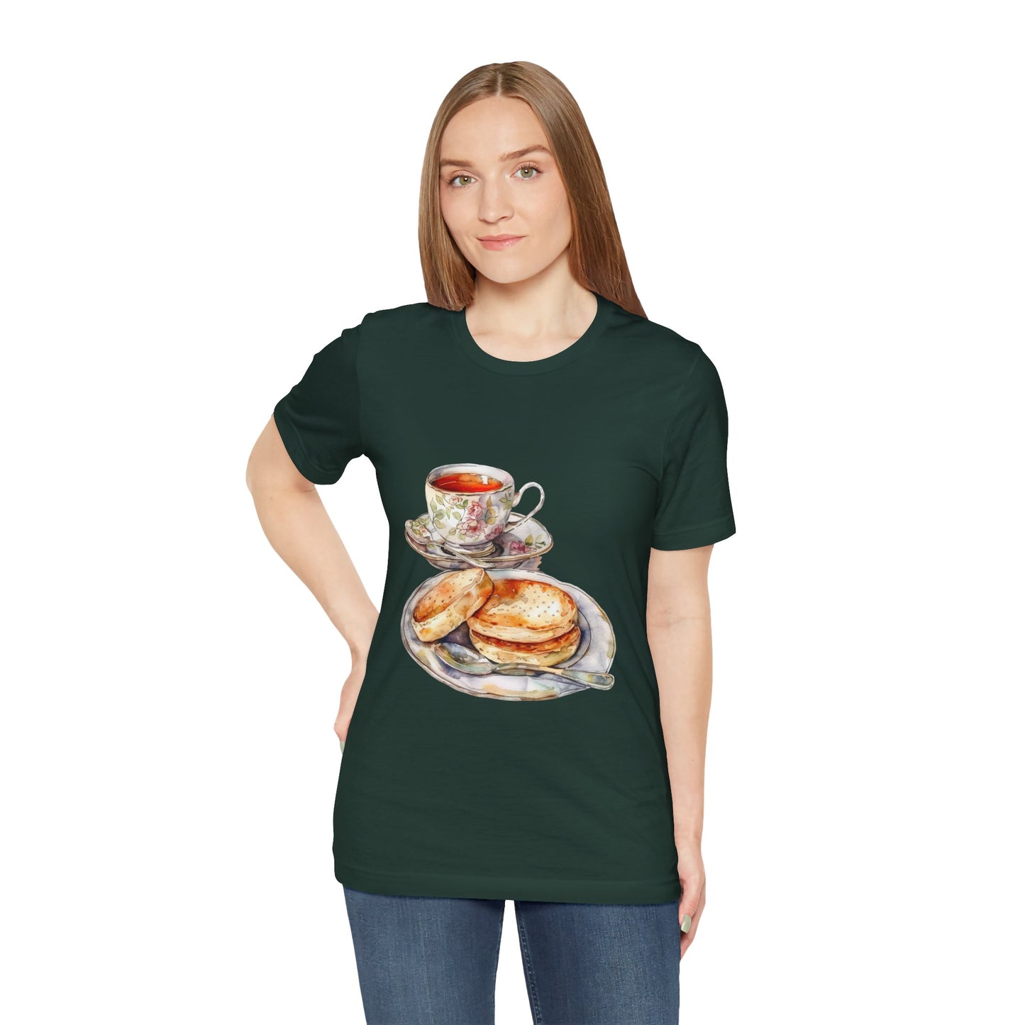 Unisex Jersey Short Sleeve Tee - A Taste of Tradition - Iconic British Cuisine