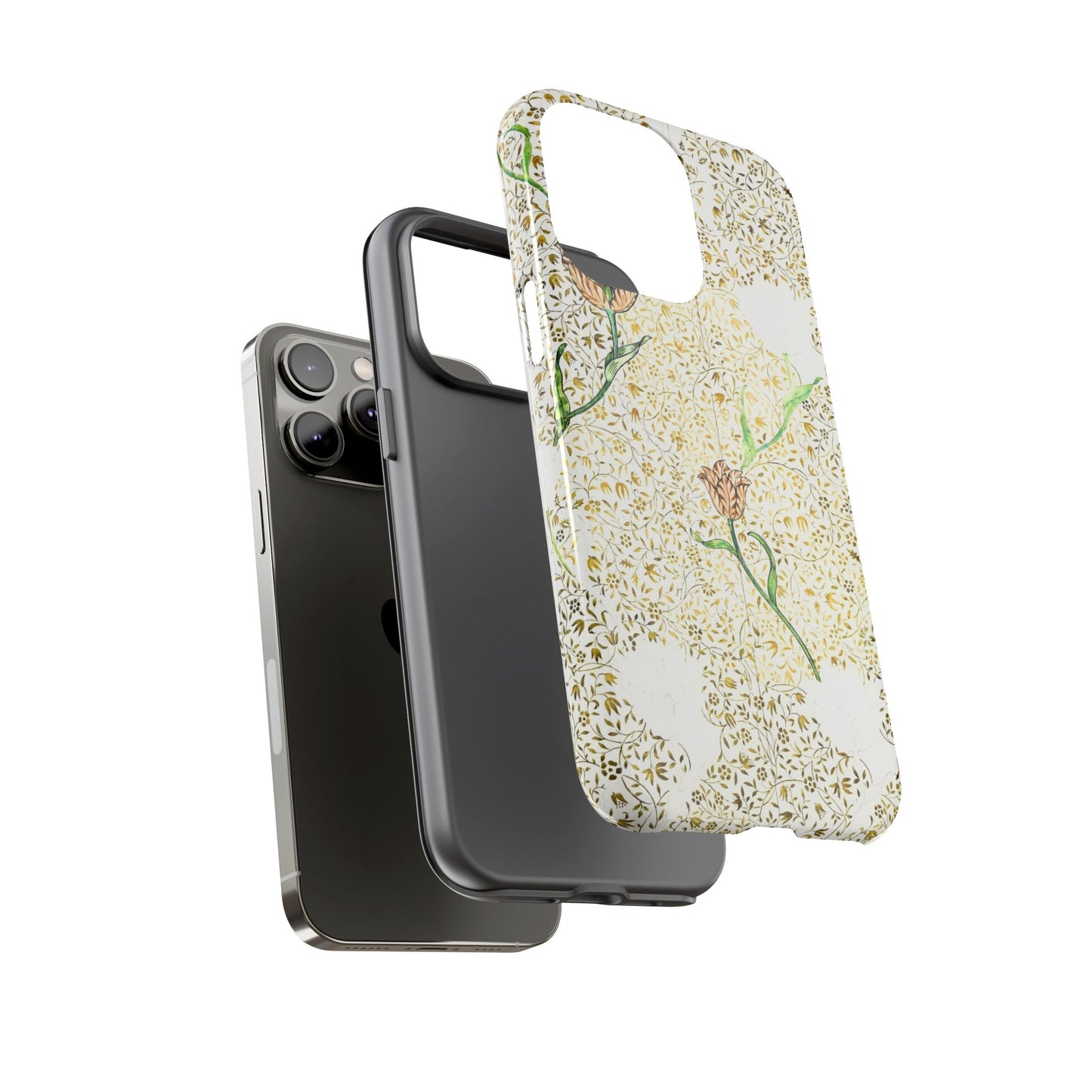 Elegant Floral Phone Case, Tough Cases for iPhone, Stylish Smartphone Cover, Protection with Floral Art, Unique Gift for Her