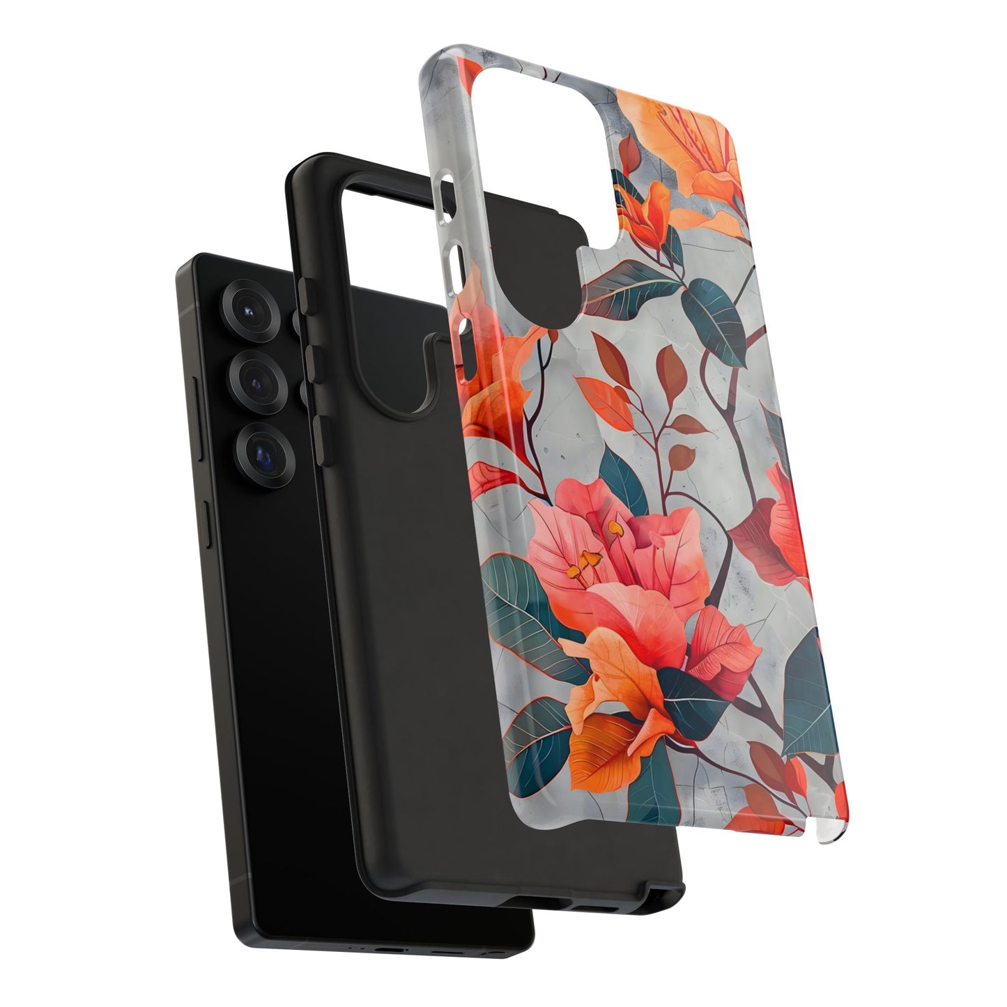 Floral Phone Case, Tough Cases, Flower Power, Gift for Her, Decorative Phone Cover, Trendy Accessories, Everyday Style