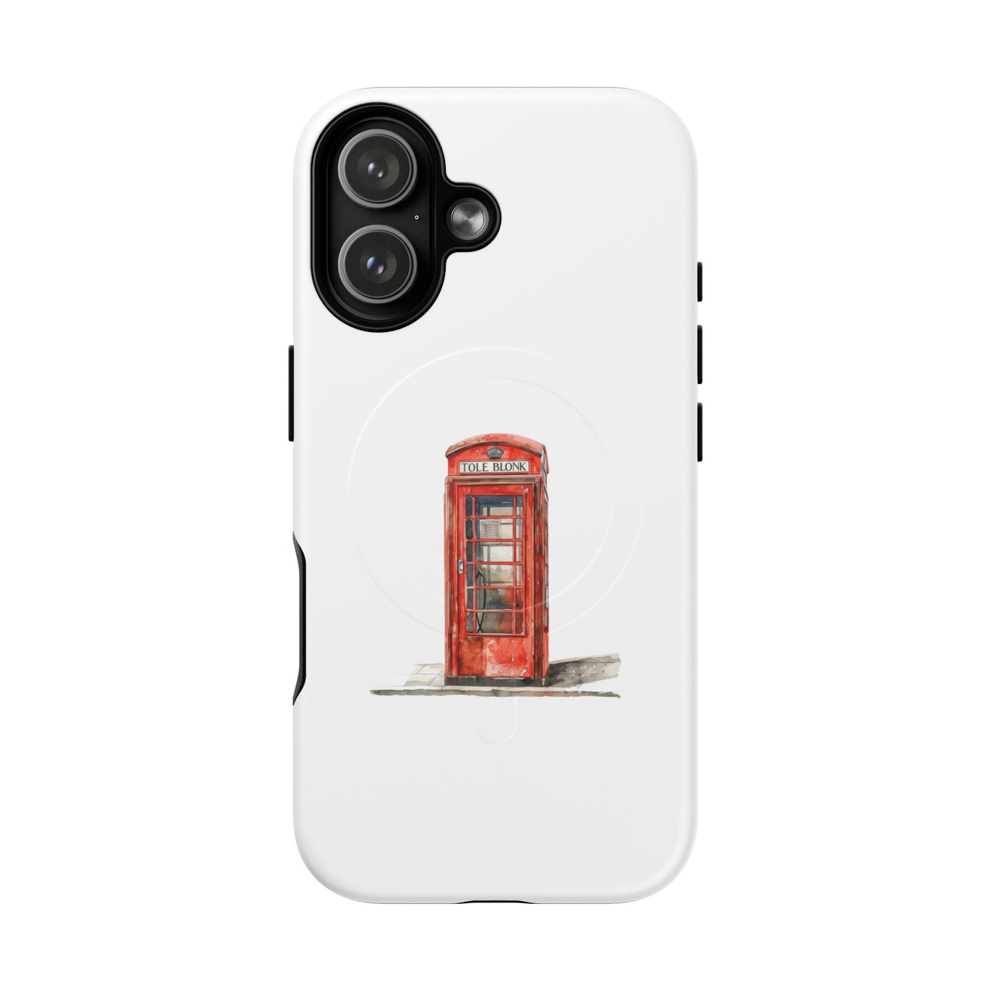 Classic London Phone Booth Magnetic Case, Tough Phone Cases, Gift for Travelers, Unique Phone Accessories, Personalized Phone Protection