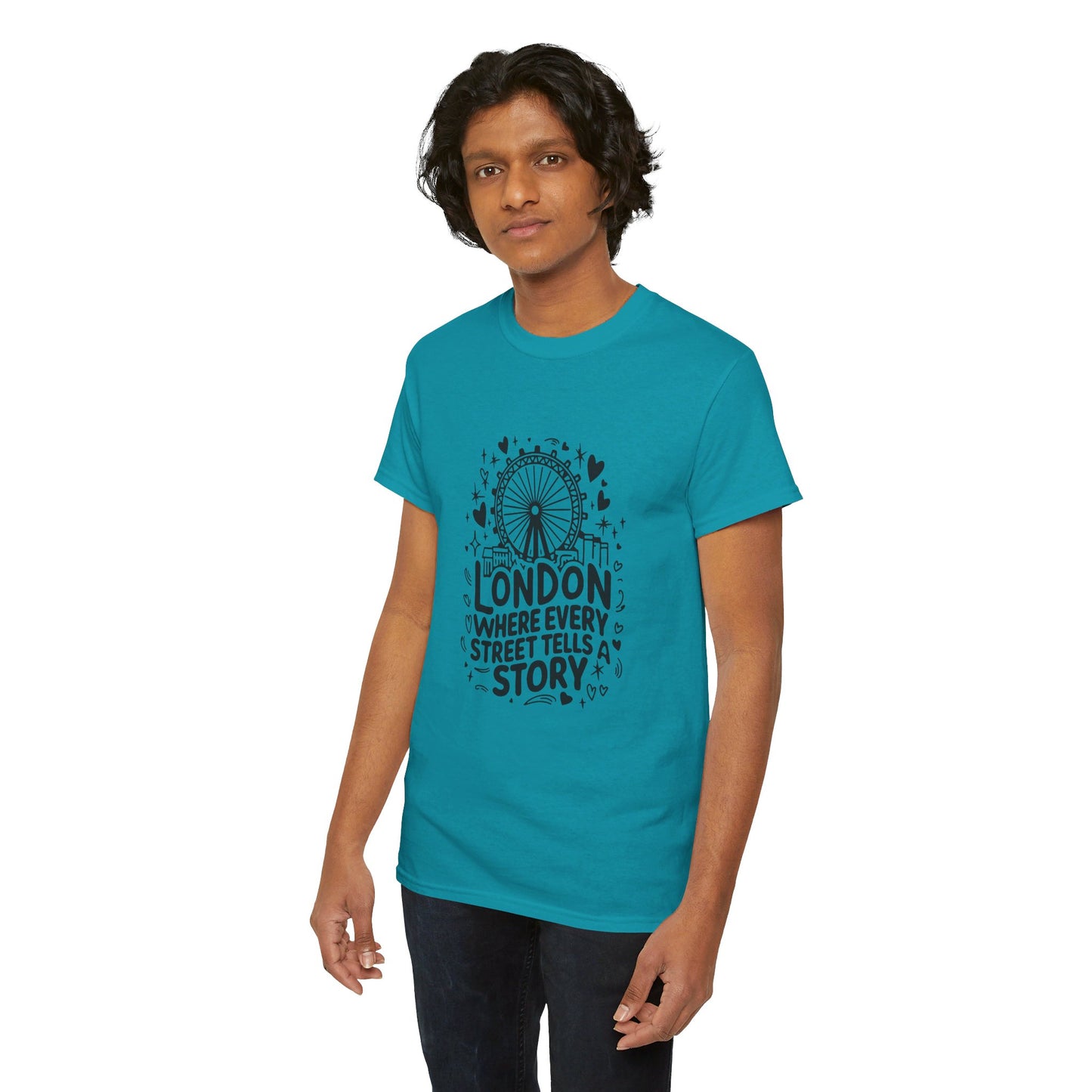 London Where Every Street Tells Story Versatile Unisex Heavy Cotton T-Shirt