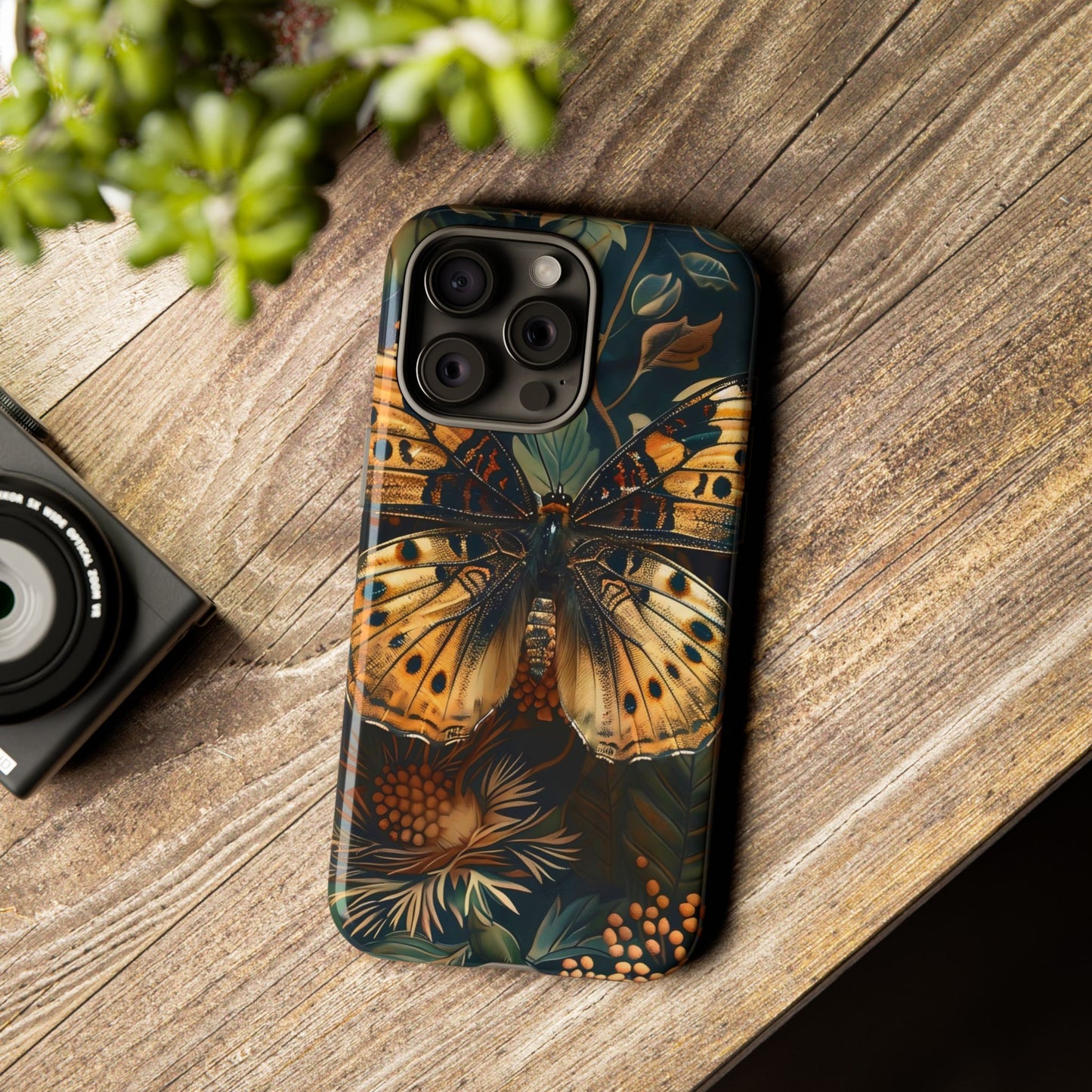 Butterfly Floral Phone Case, Tough Cases, Protective Cover, Unique Gift, Nature Lover, Art Print, Spring Decor