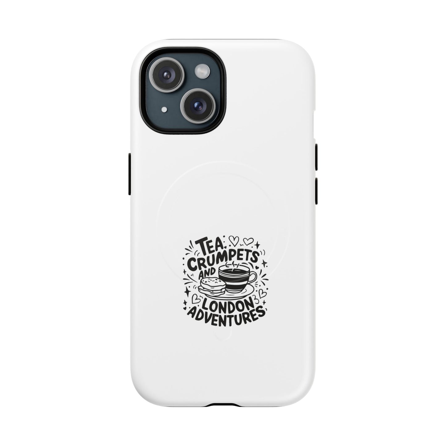 Magnetic Phone Case - Tea, Crumpets, and London Adventures, Unique Gift for Travelers, Phone Accessory, Fun Case for iPhone