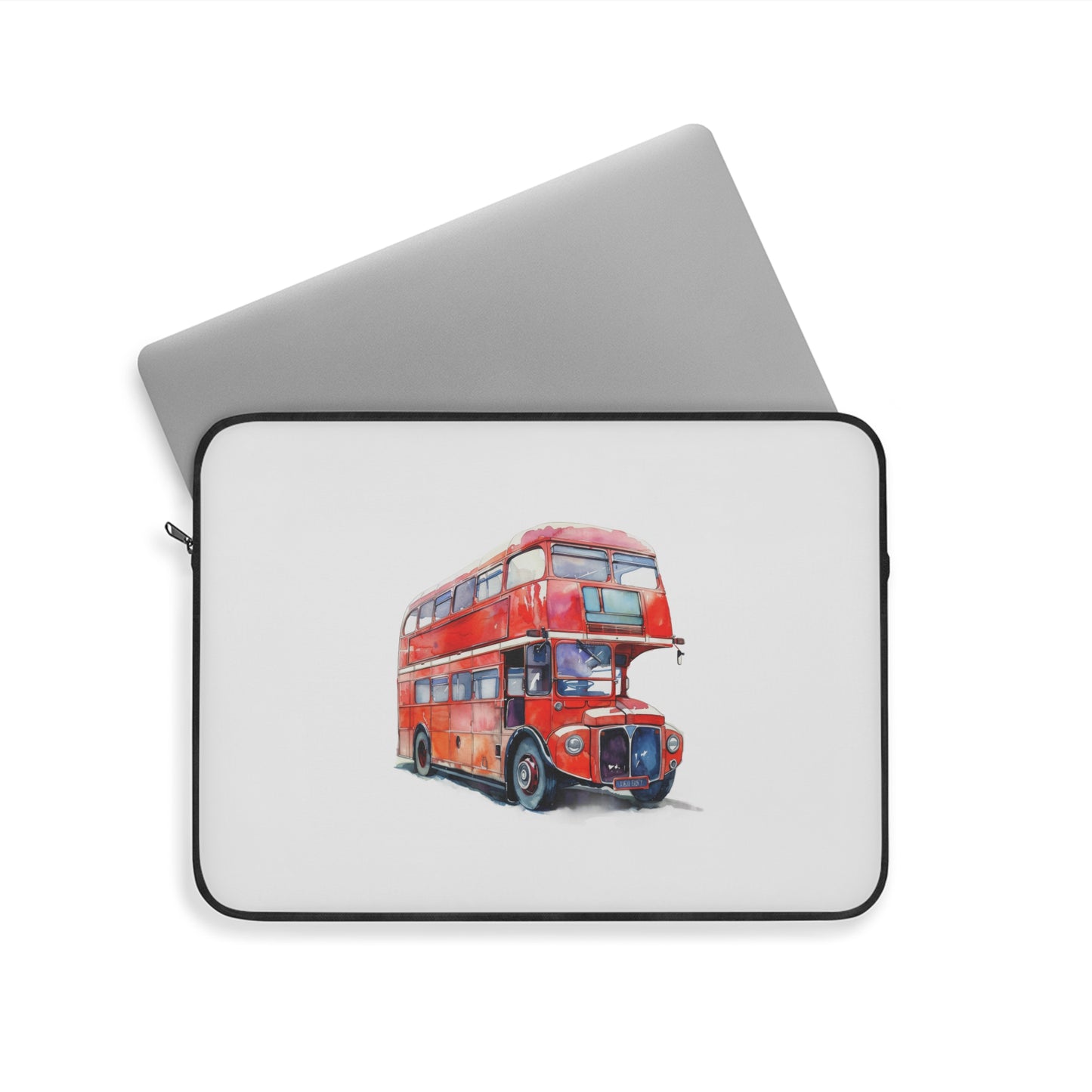 Red Double-Decker Bus Laptop Sleeve | Trendy Tech Case, Gift for Student, Travel Lover, Cute Computer Accessory, Bus Enthusiast