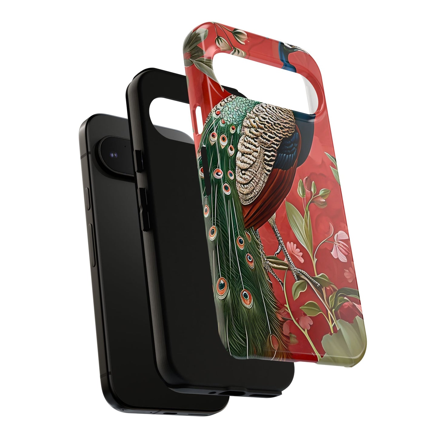 Peacock Tough Phone Case | Stylish Phone Cover, Unique Gift for Nature Lovers, Phone Accessory, Vibrant Floral Design